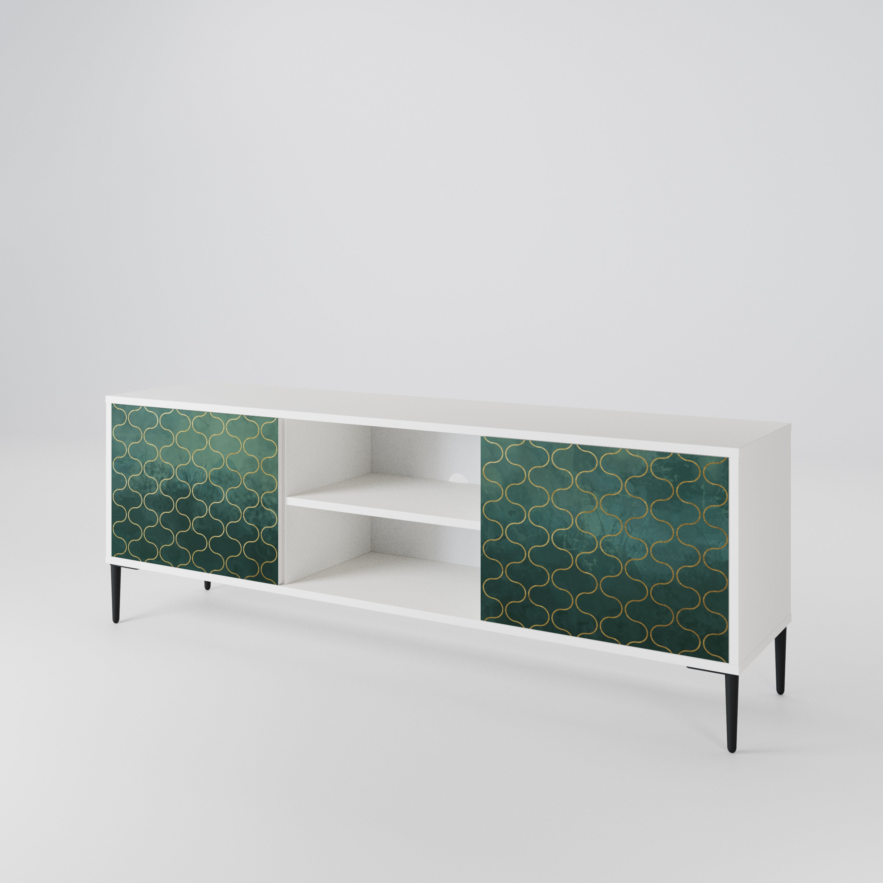 TESSELATED GREENERY 2-Door TV Cabinet