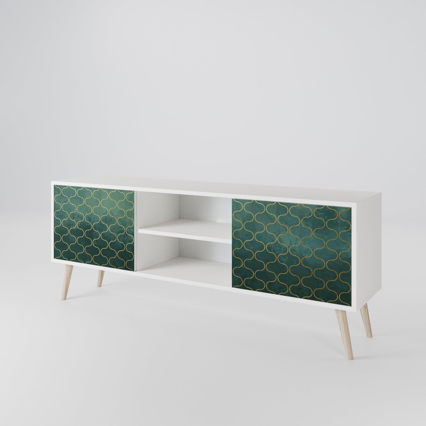TESSELATED GREENERY 2-Door TV Cabinet