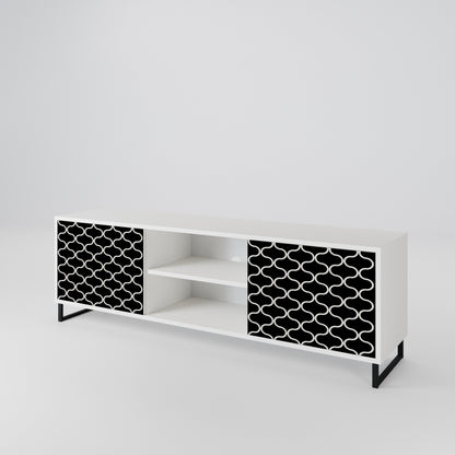 TESSELATED BLACKNESS 2-Door TV Cabinet