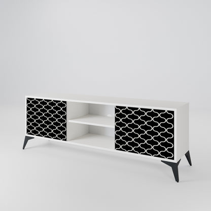 TESSELATED BLACKNESS 2-Door TV Cabinet