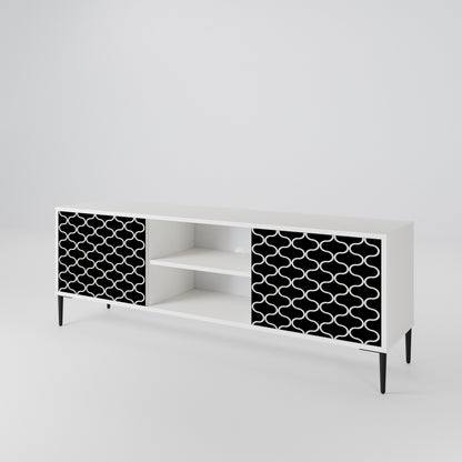 TESSELATED BLACKNESS 2-Door TV Cabinet