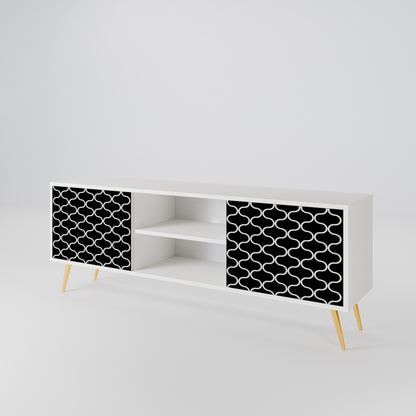 TESSELATED BLACKNESS 2-Door TV Cabinet