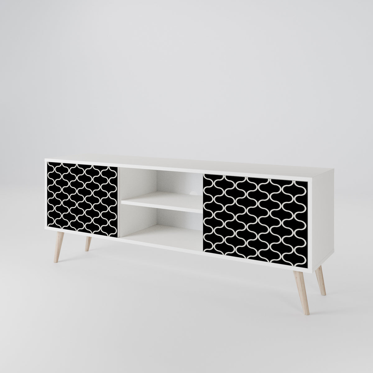 TESSELATED BLACKNESS 2-Door TV Cabinet