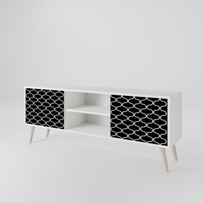 TESSELATED BLACKNESS 2-Door TV Cabinet