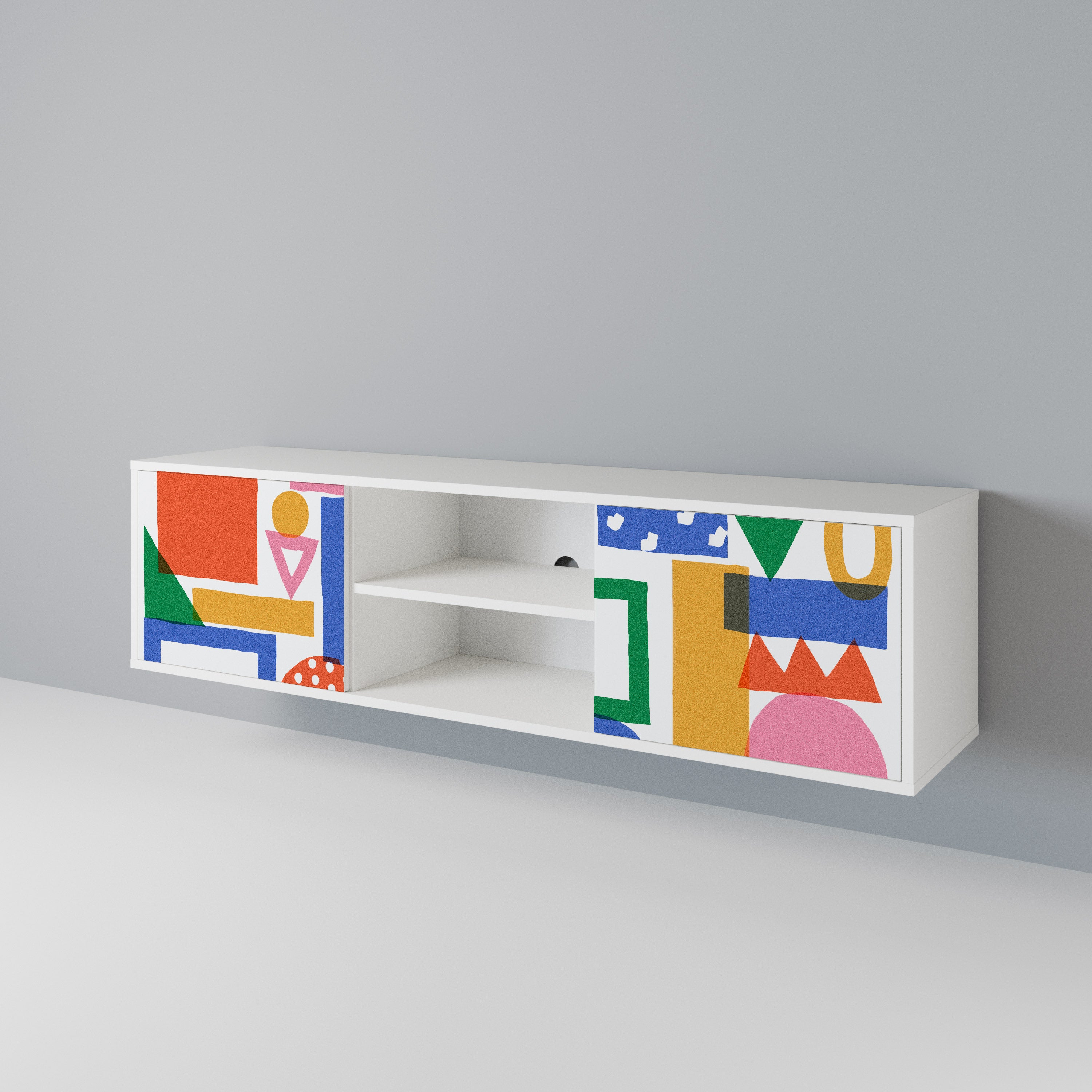 GEOMETRIC GLIMMER 2-Door TV Cabinet