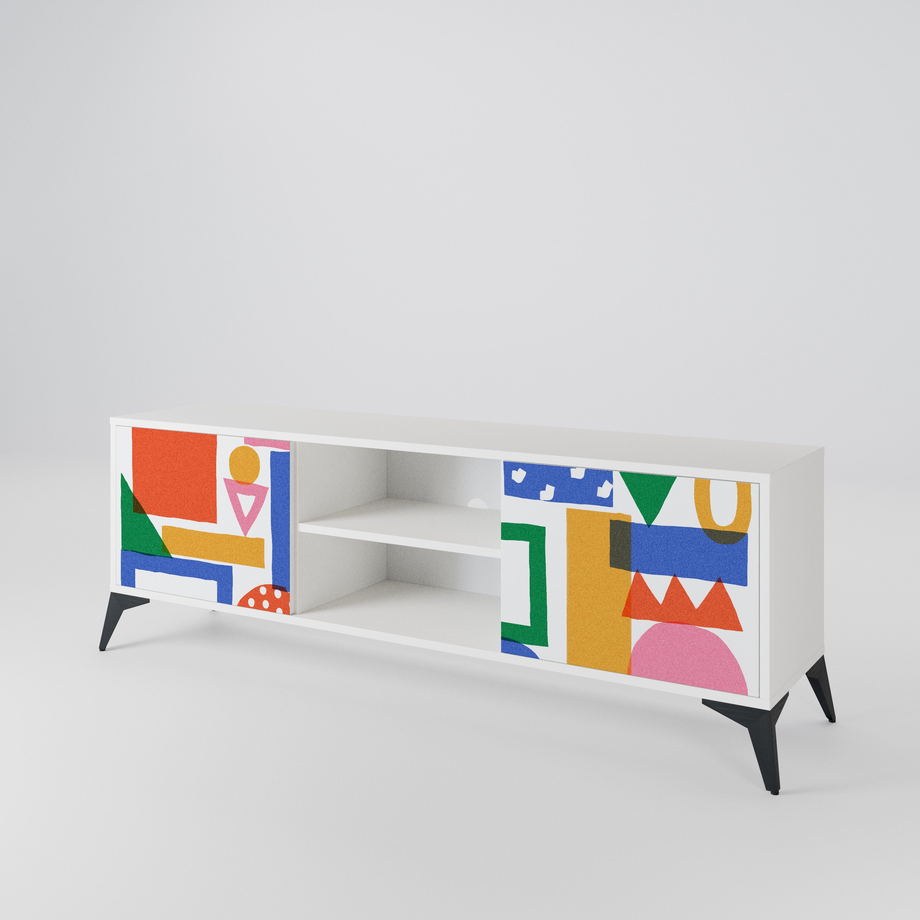 GEOMETRIC GLIMMER 2-Door TV Cabinet
