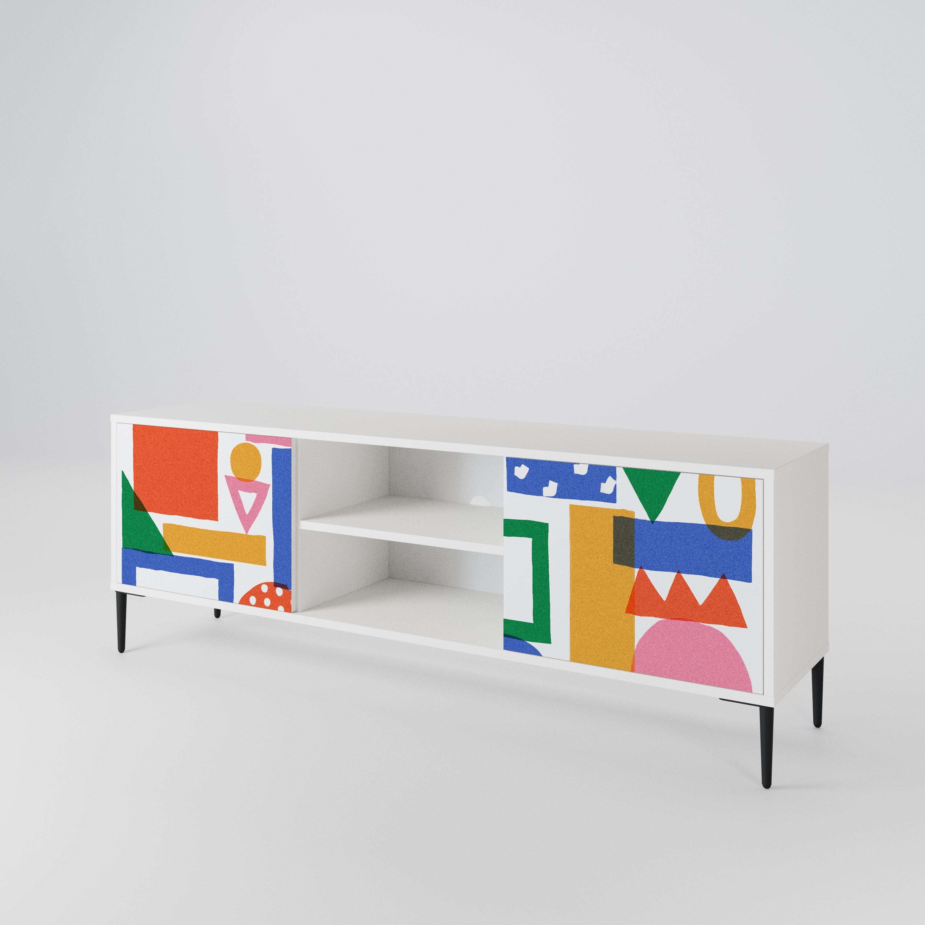 GEOMETRIC GLIMMER 2-Door TV Cabinet