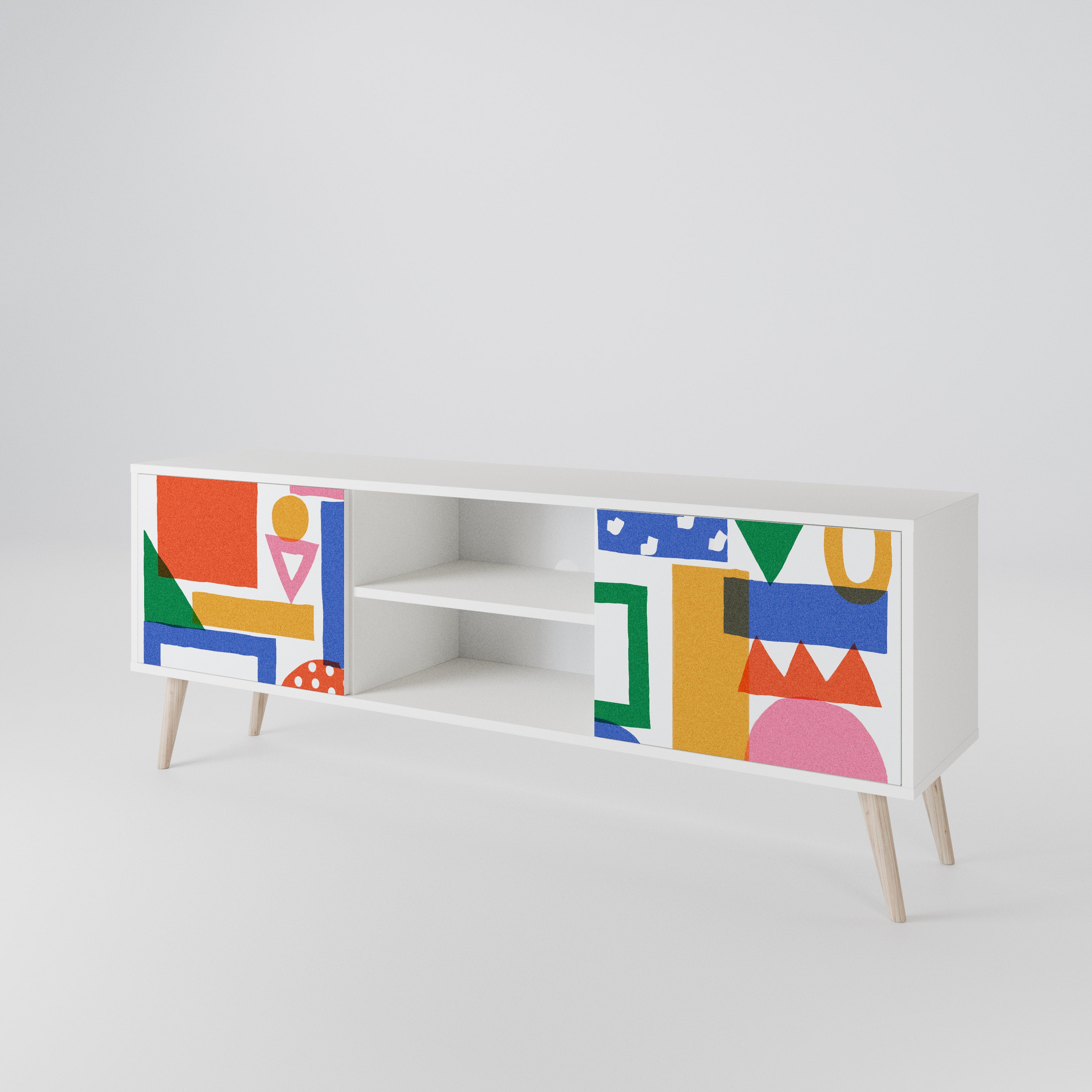 GEOMETRIC GLIMMER 2-Door TV Cabinet