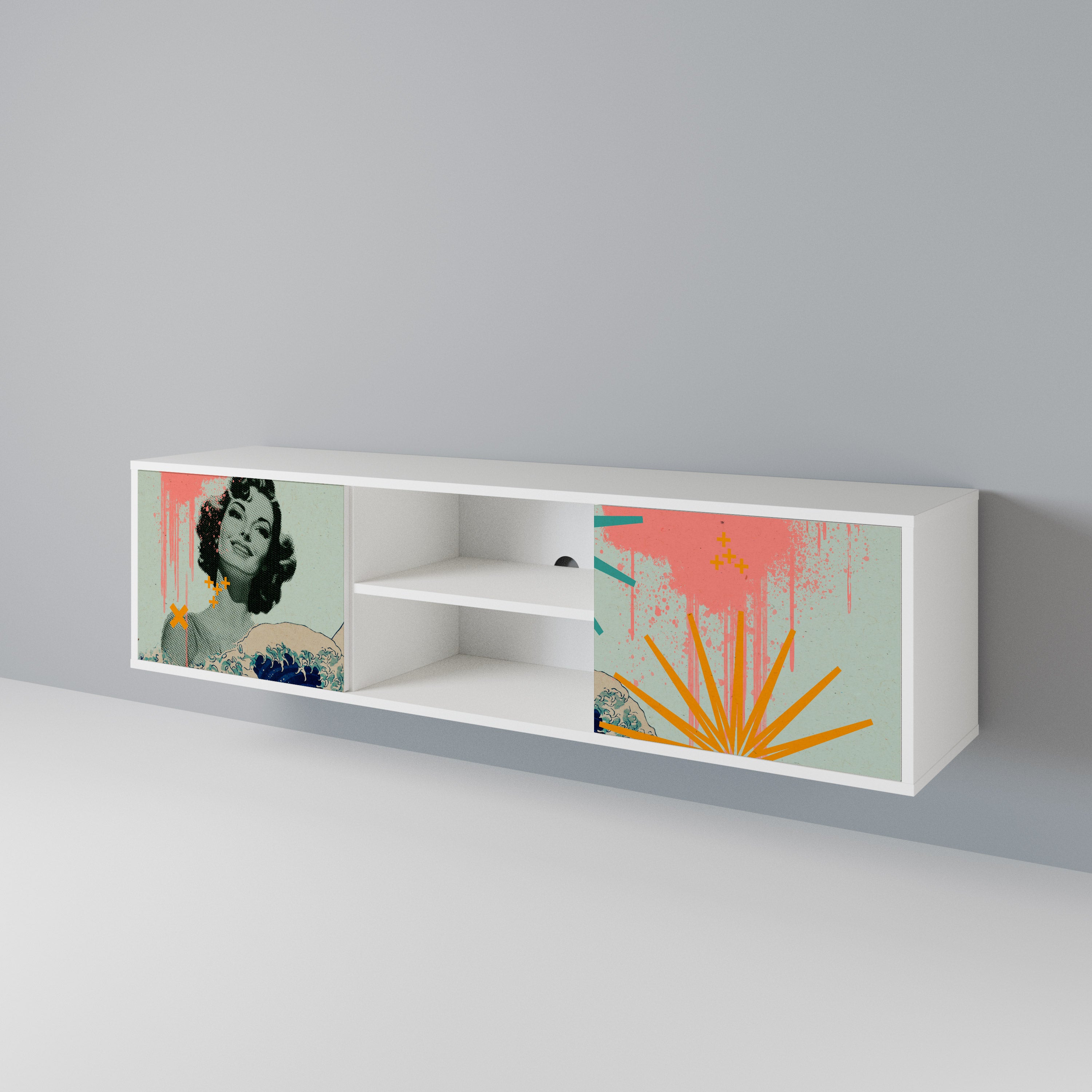 KANAGAWA BEAUTY 2-Door TV Cabinet