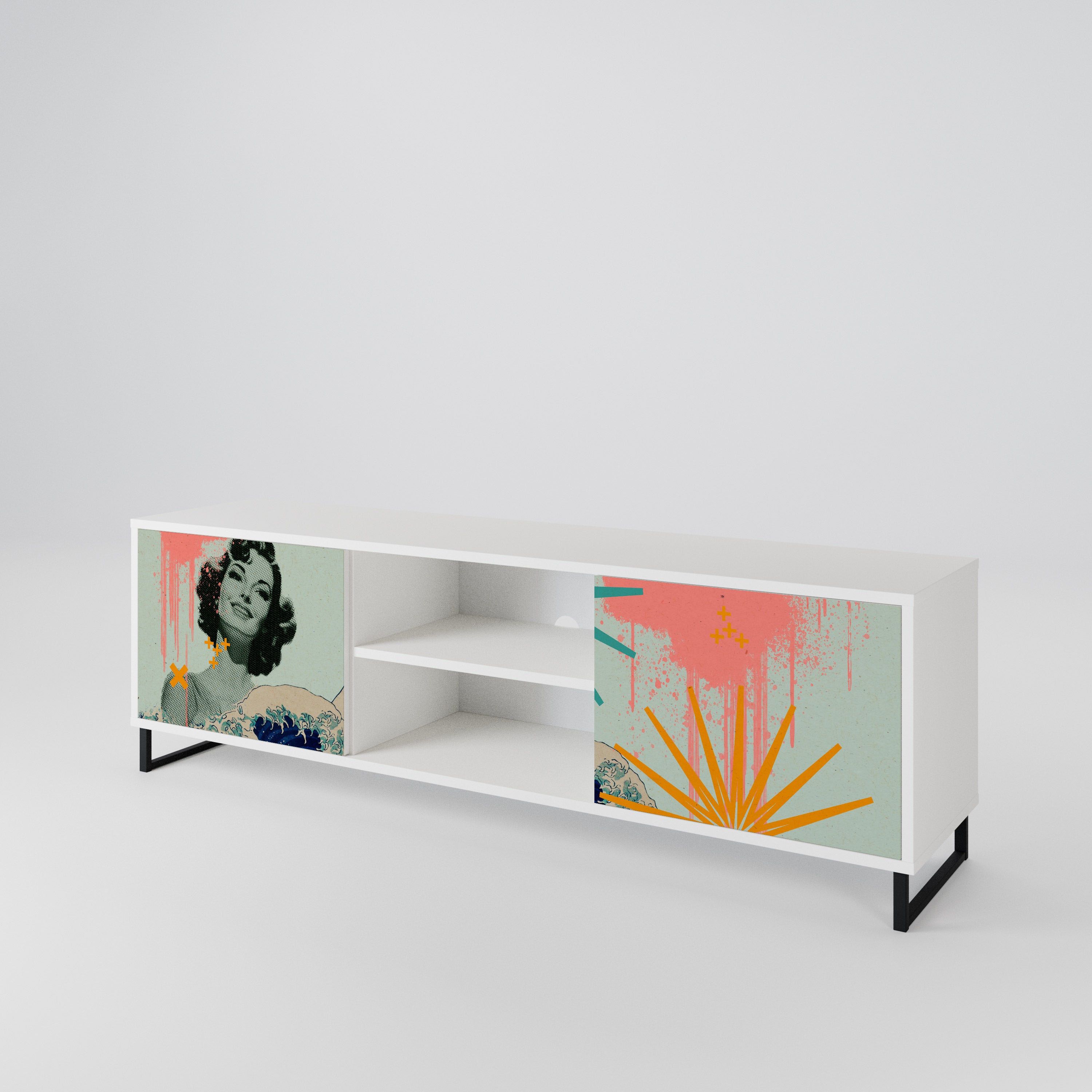 KANAGAWA BEAUTY 2-Door TV Cabinet