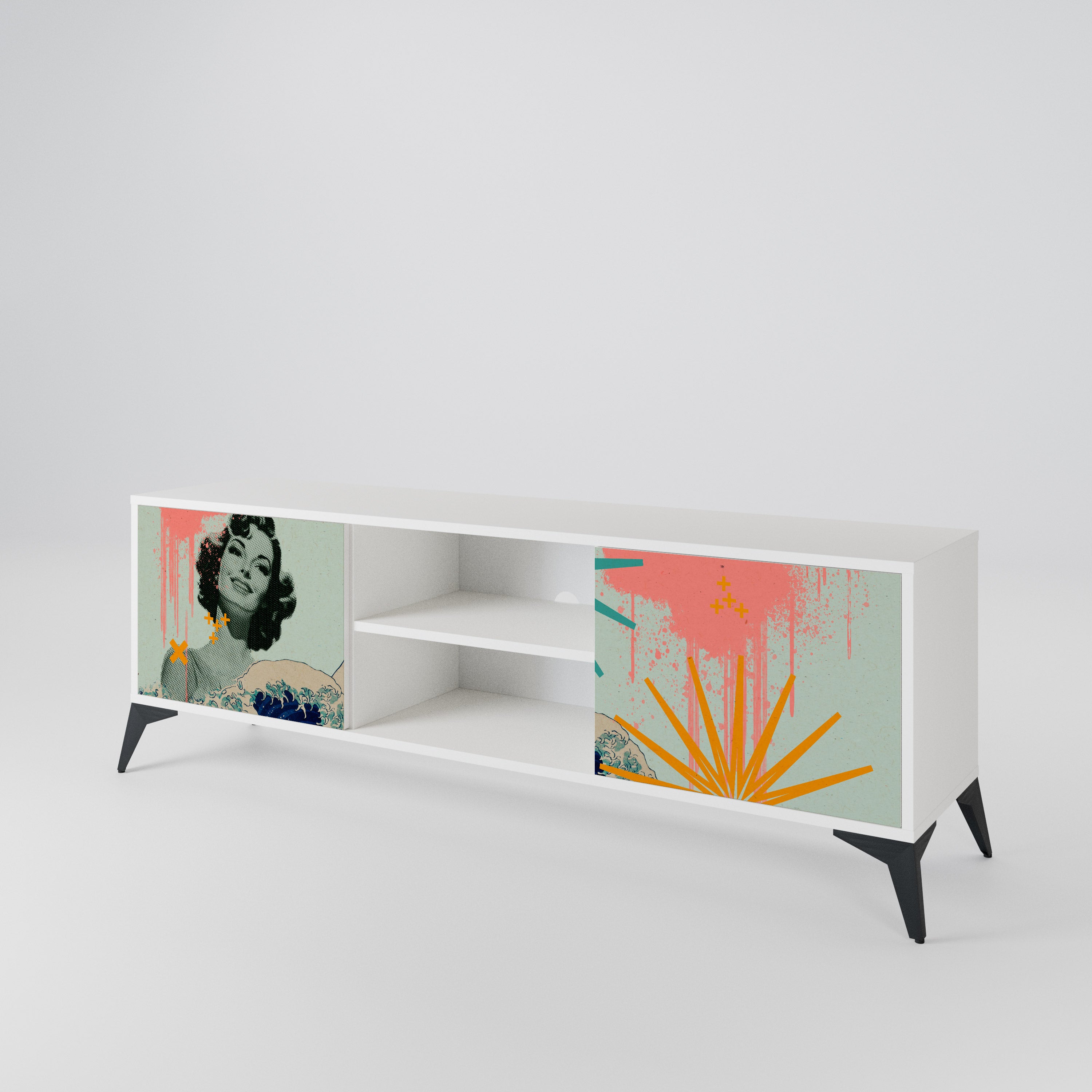 KANAGAWA BEAUTY 2-Door TV Cabinet
