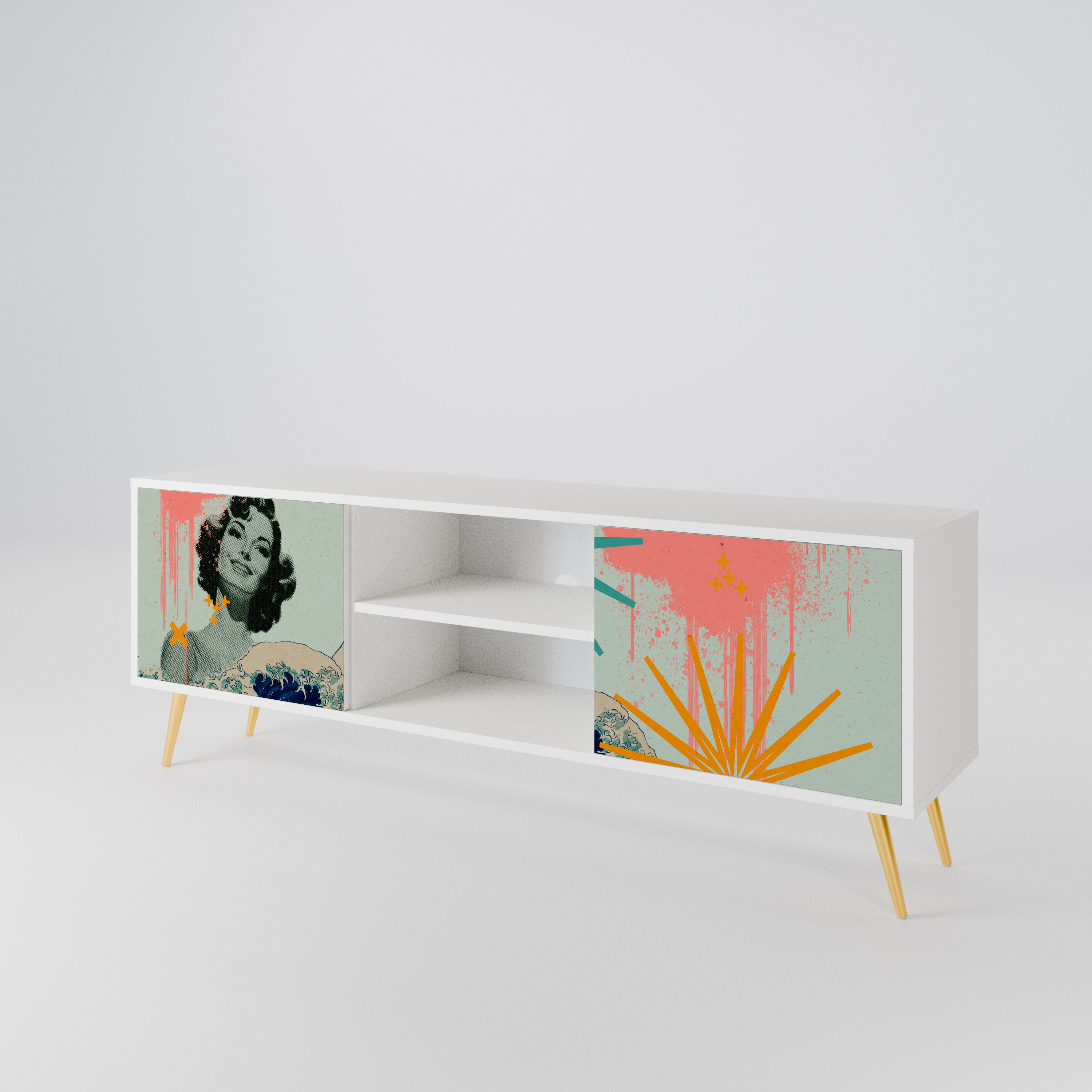 KANAGAWA BEAUTY 2-Door TV Cabinet