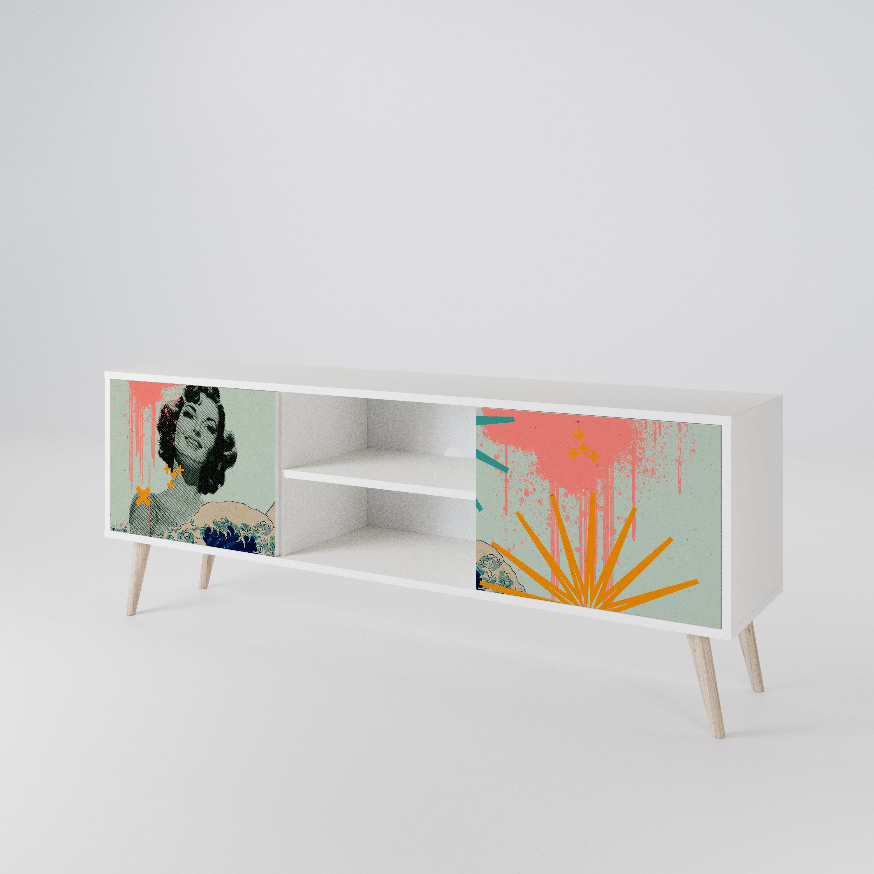 KANAGAWA BEAUTY 2-Door TV Cabinet