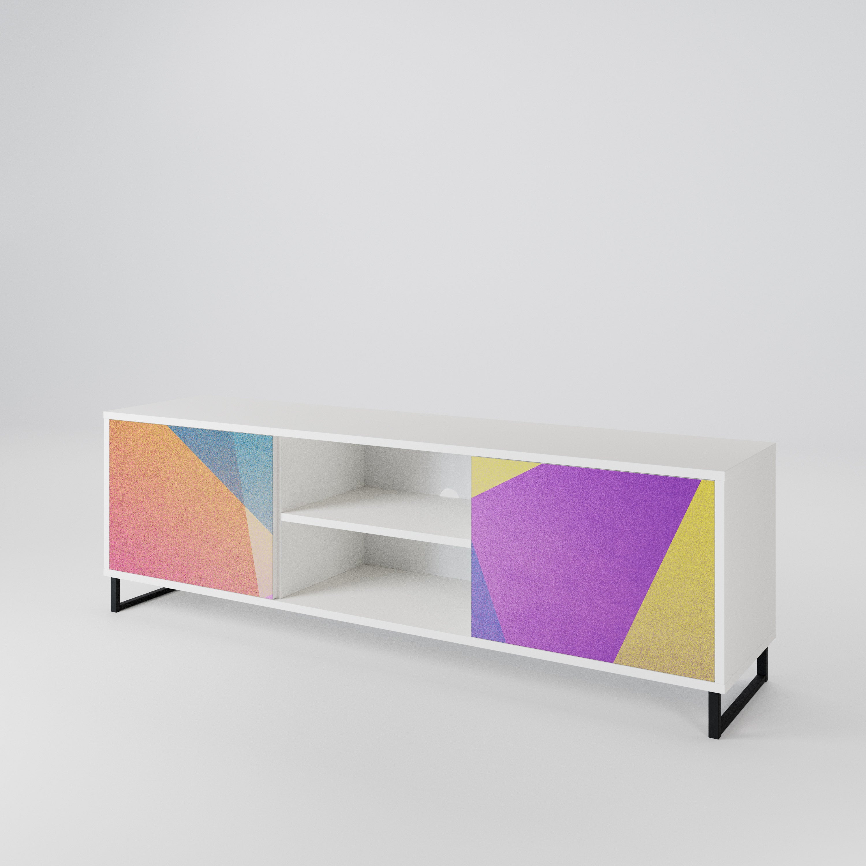 BRIGHT GEOMETRY 2-Door TV Cabinet