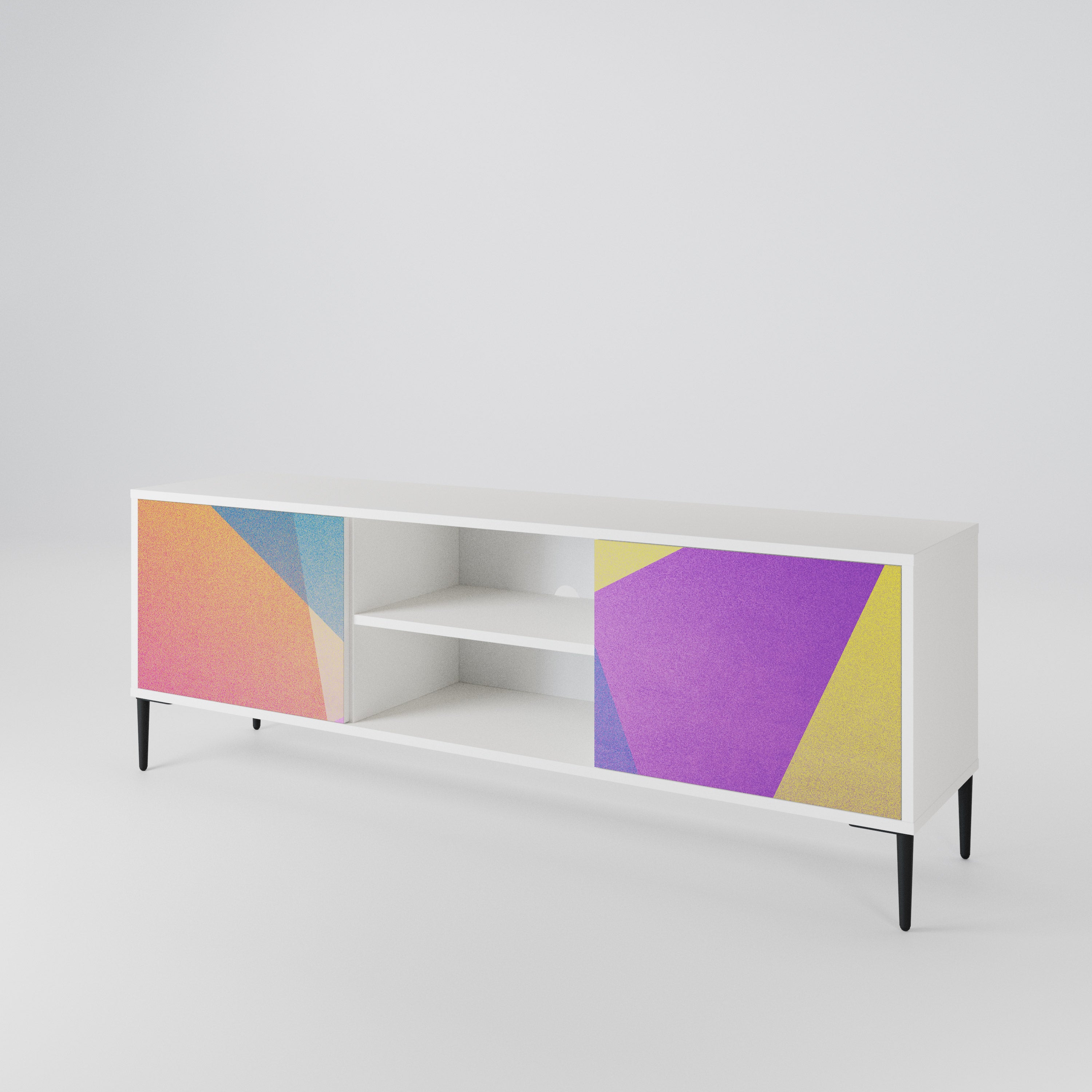BRIGHT GEOMETRY 2-Door TV Cabinet