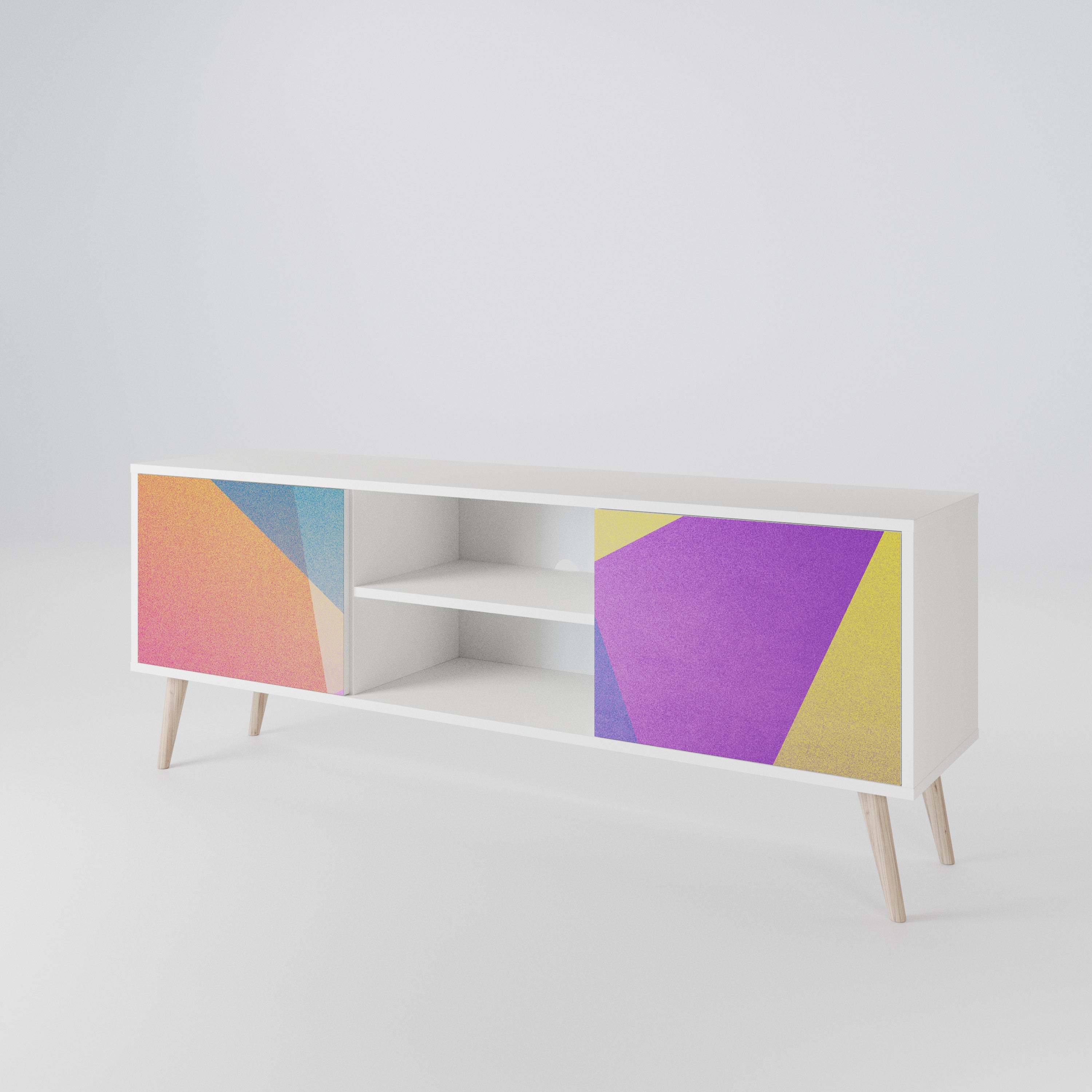 BRIGHT GEOMETRY 2-Door TV Cabinet