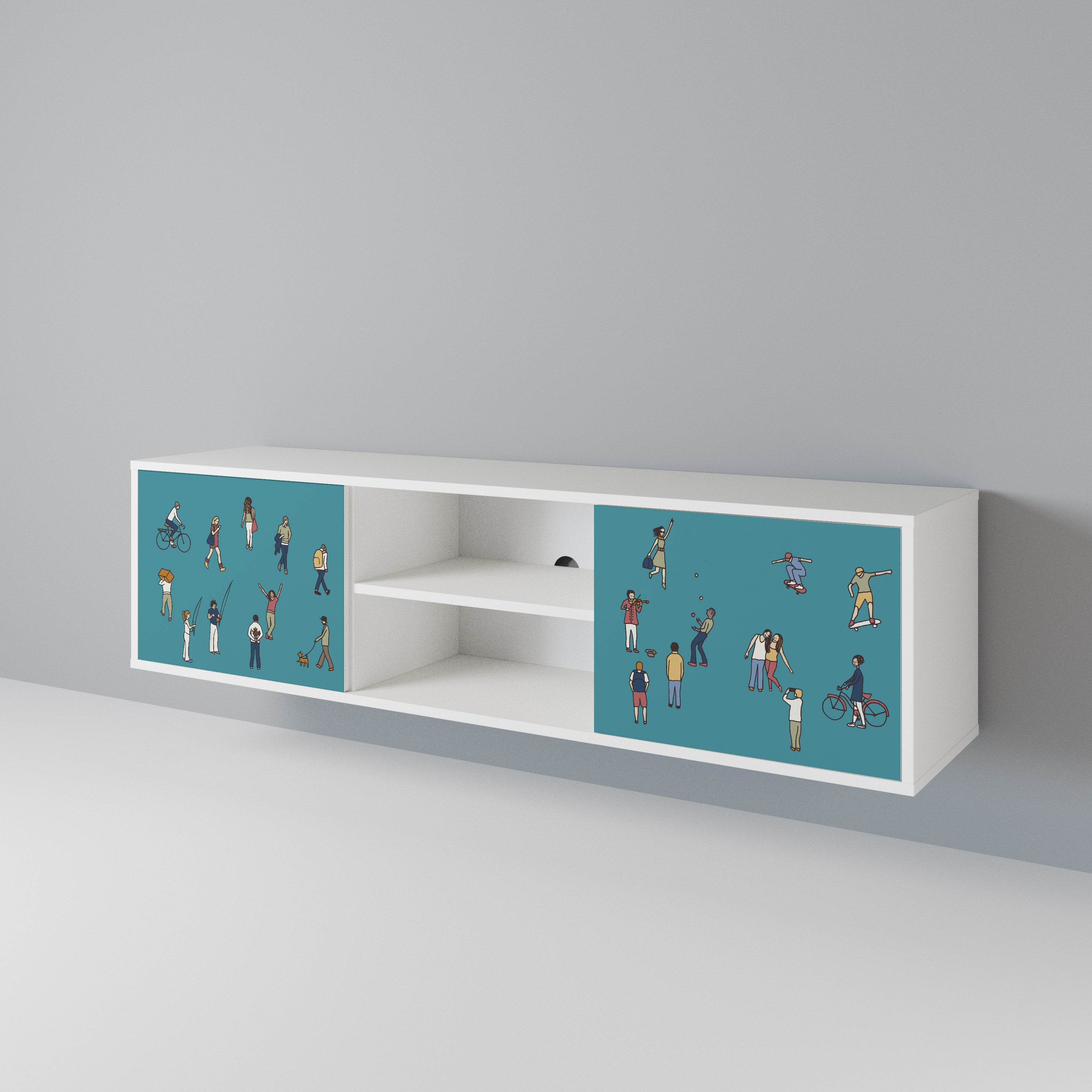 COLLECTIVE STREAM 2-Door TV Cabinet