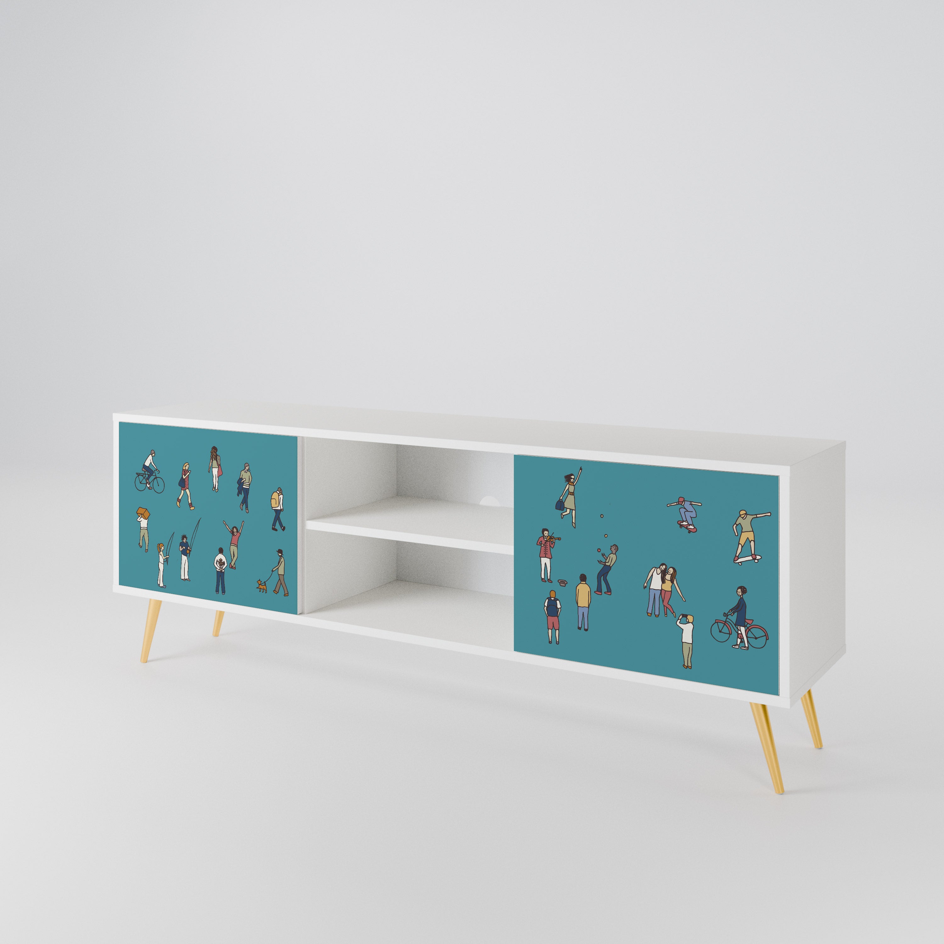 COLLECTIVE STREAM 2-Door TV Cabinet