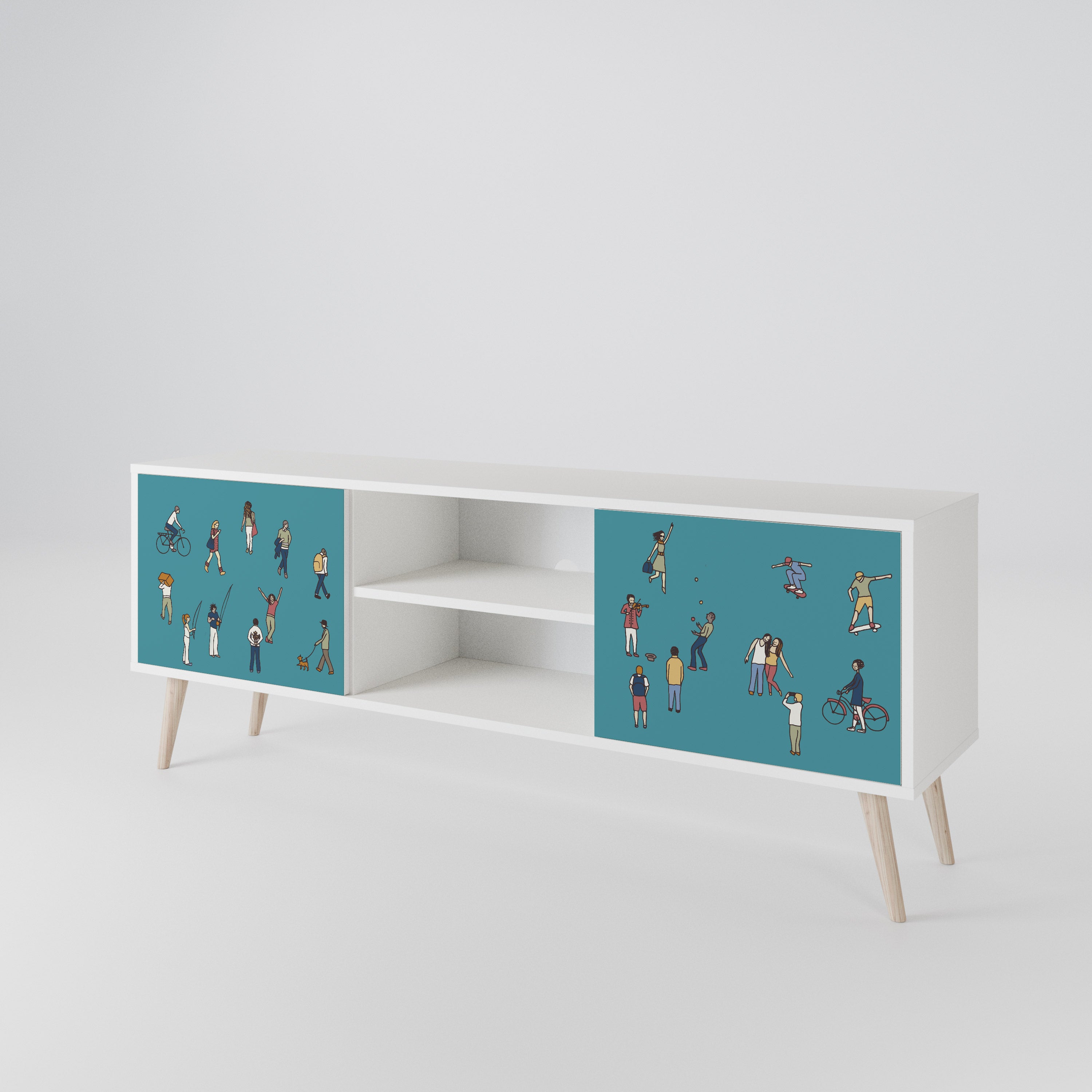 COLLECTIVE STREAM 2-Door TV Cabinet
