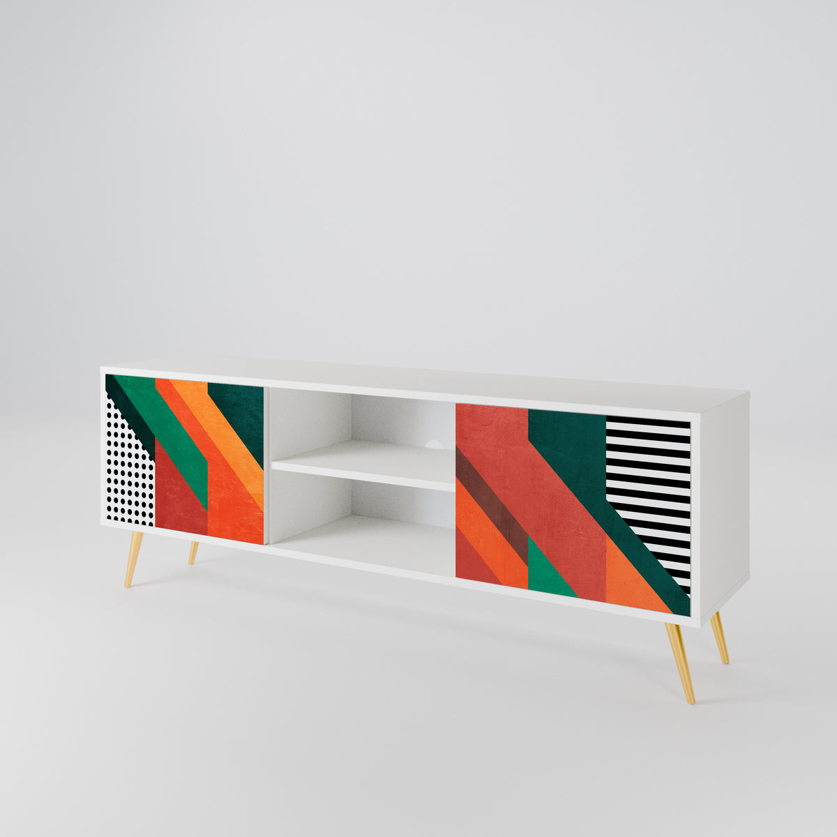 MAKESHIFT ARTISTRY 2-Door TV Cabinet