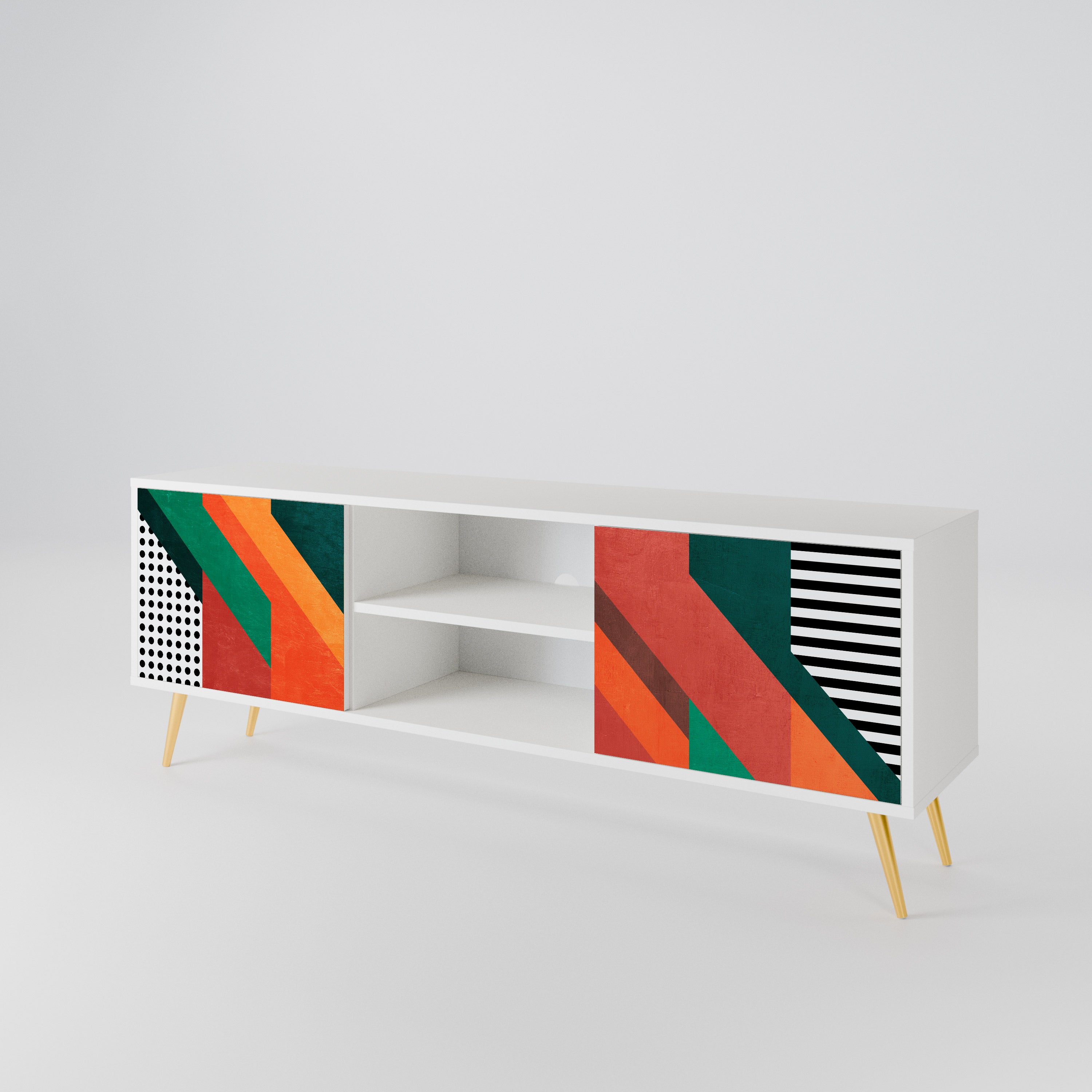 MAKESHIFT ARTISTRY 2-Door TV Cabinet