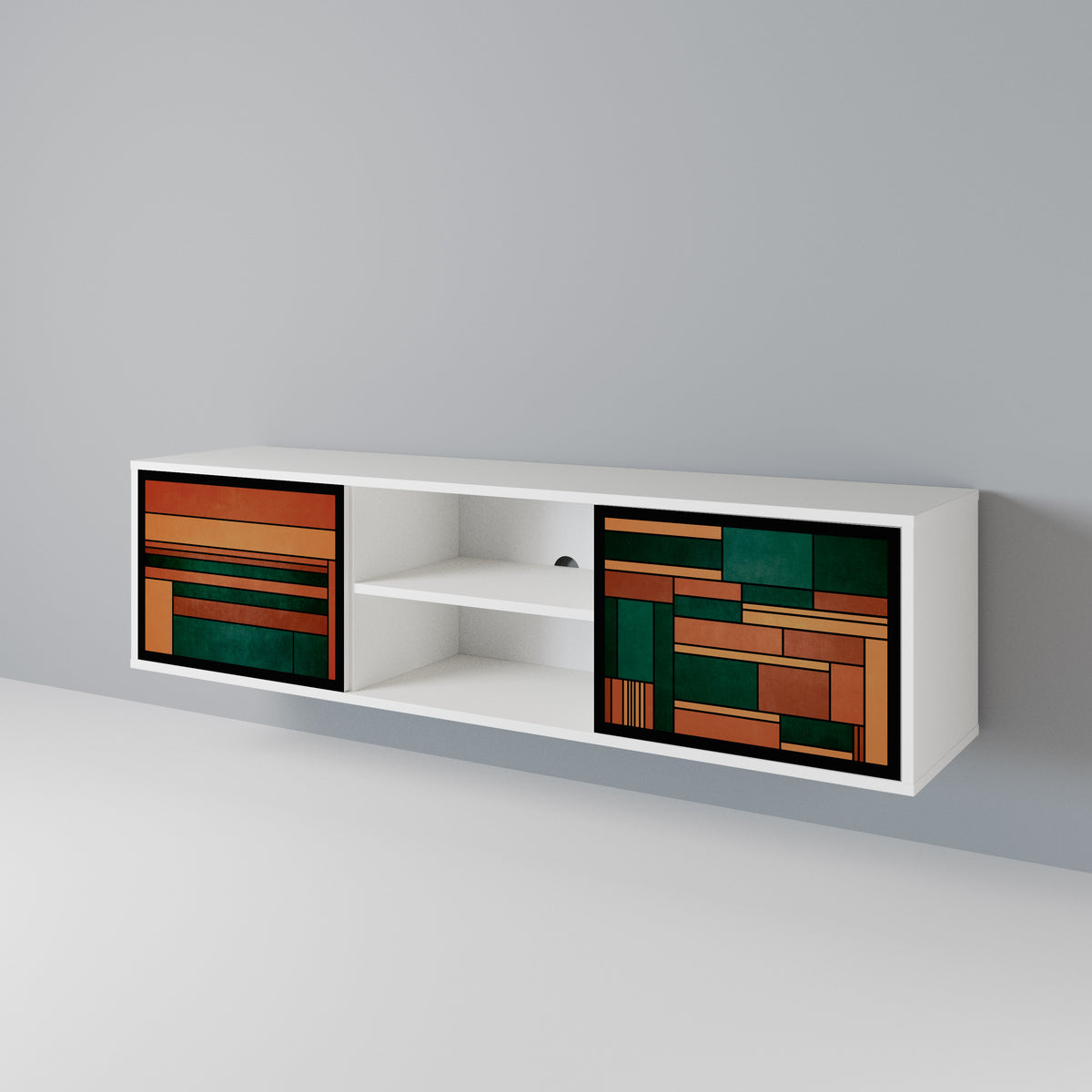 EARTHY FIGURES 2-Door TV Cabinet