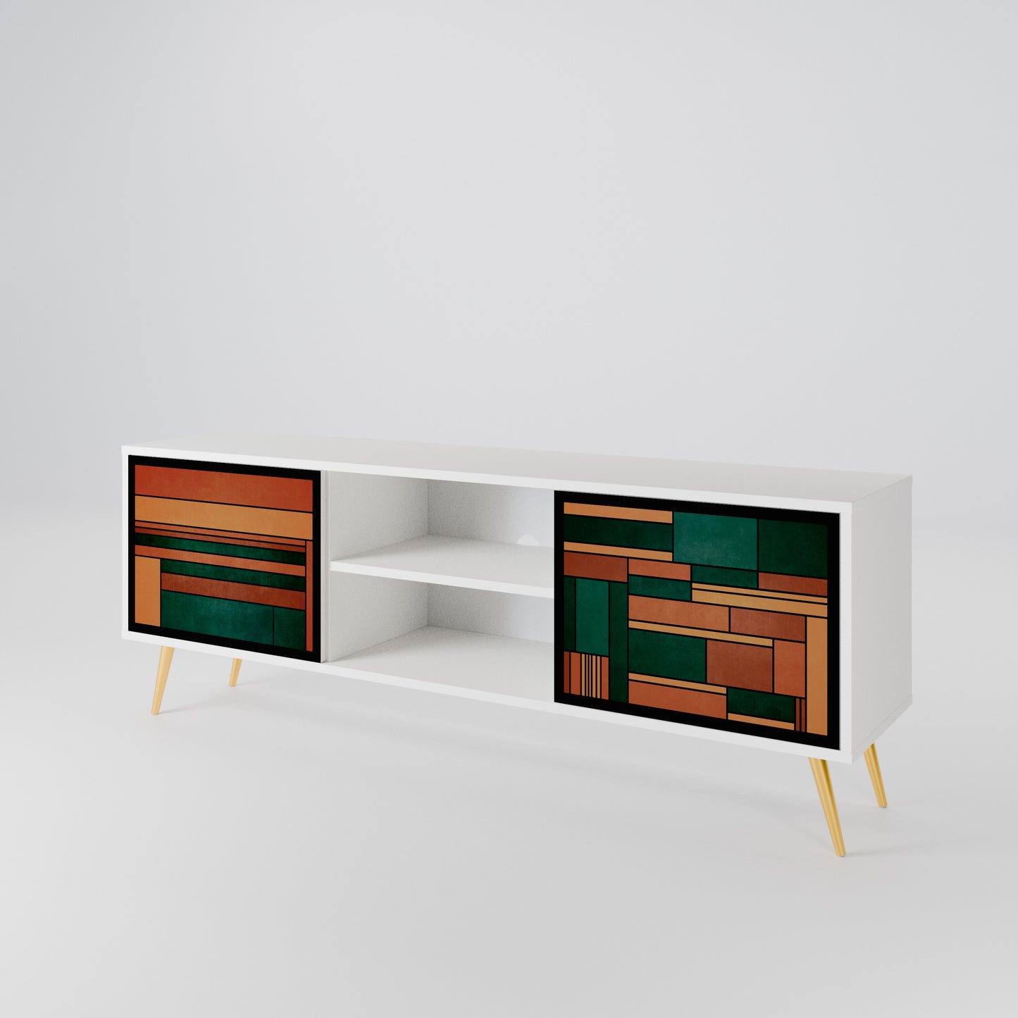 EARTHY FIGURES 2-Door TV Cabinet