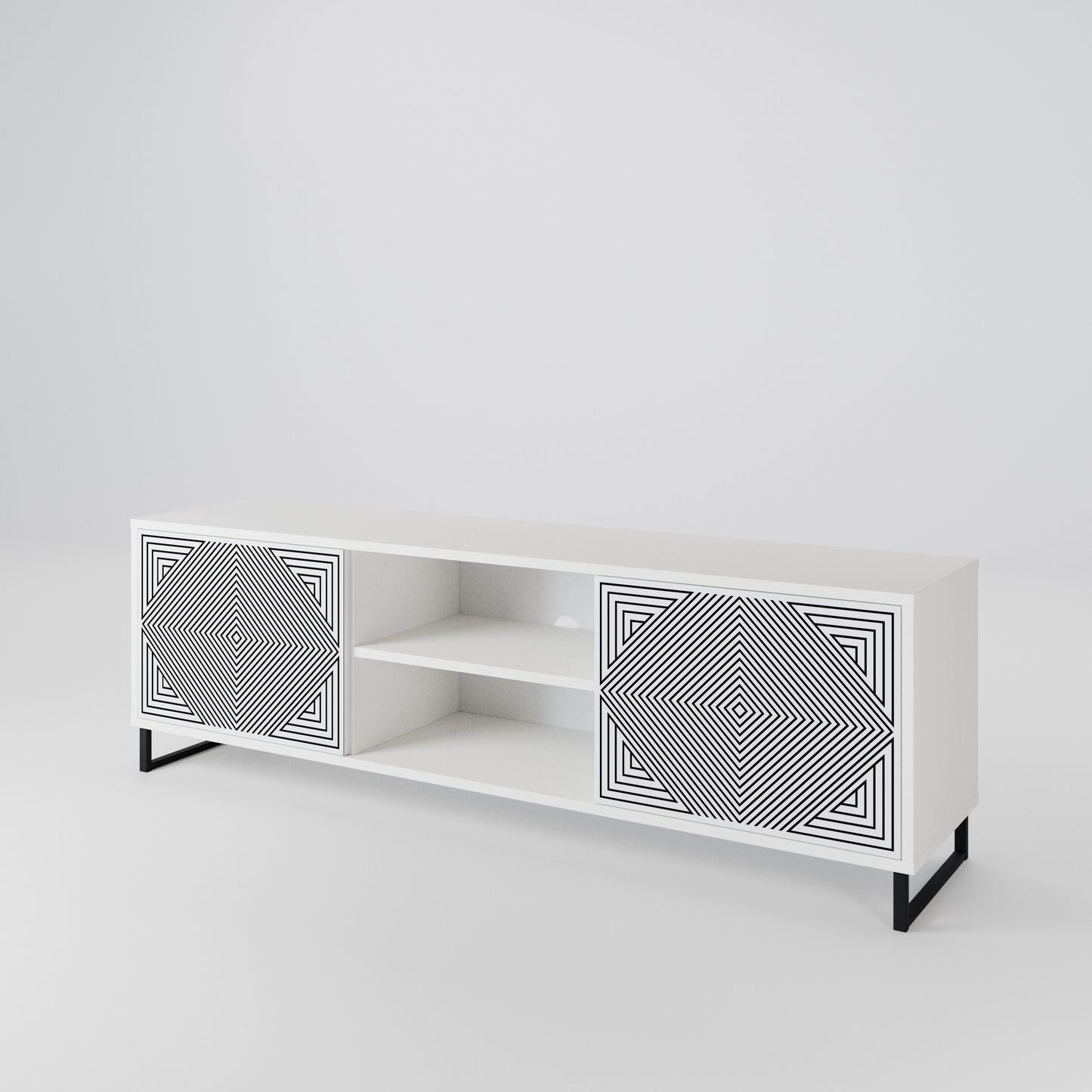 POLYGON ILLUSION 2-Door TV Cabinet