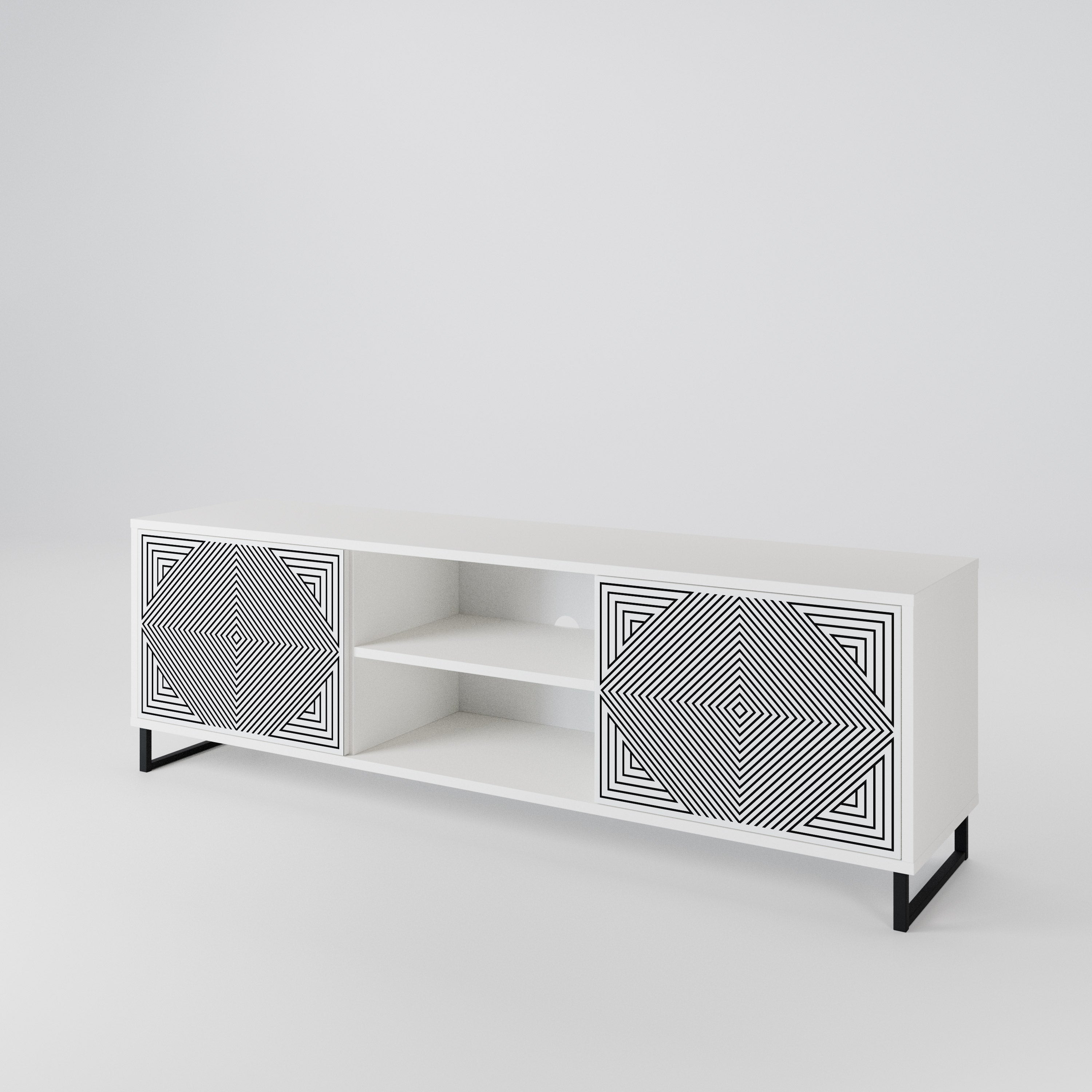 POLYGON ILLUSION 2-Door TV Cabinet