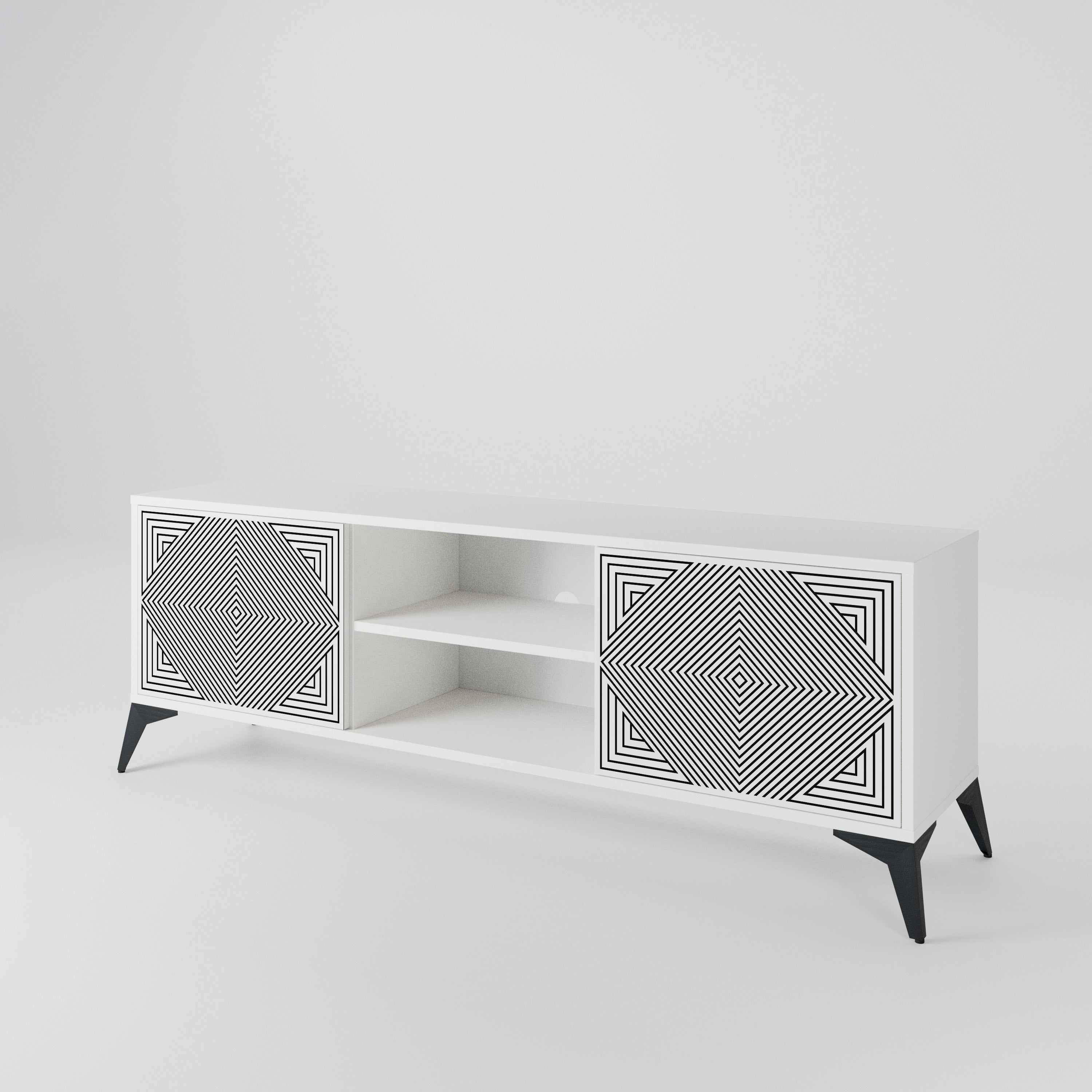POLYGON ILLUSION 2-Door TV Cabinet