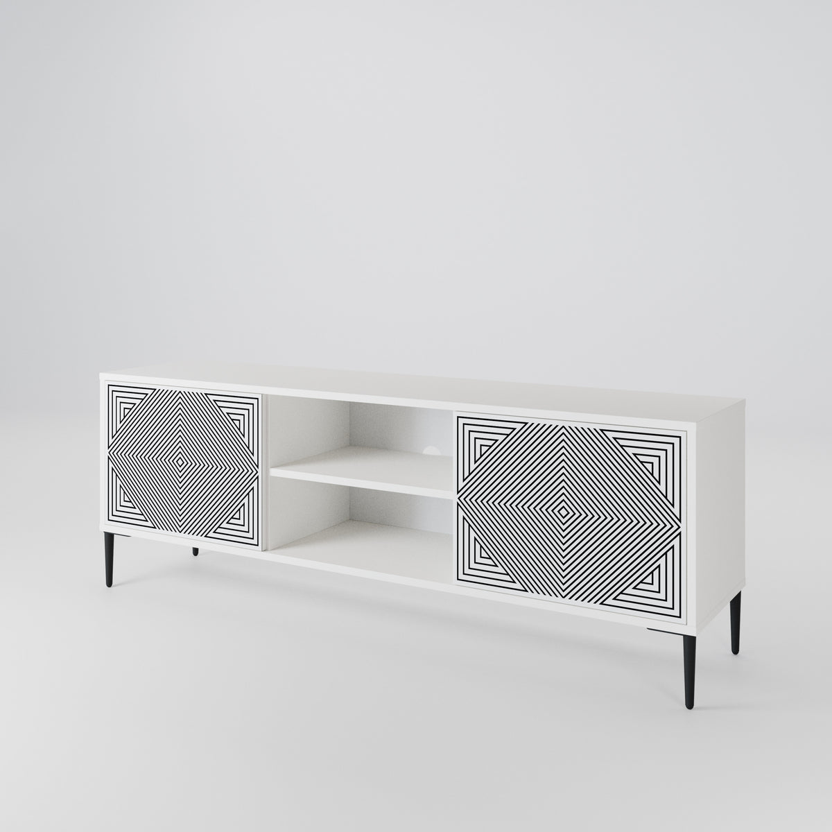 POLYGON ILLUSION 2-Door TV Cabinet