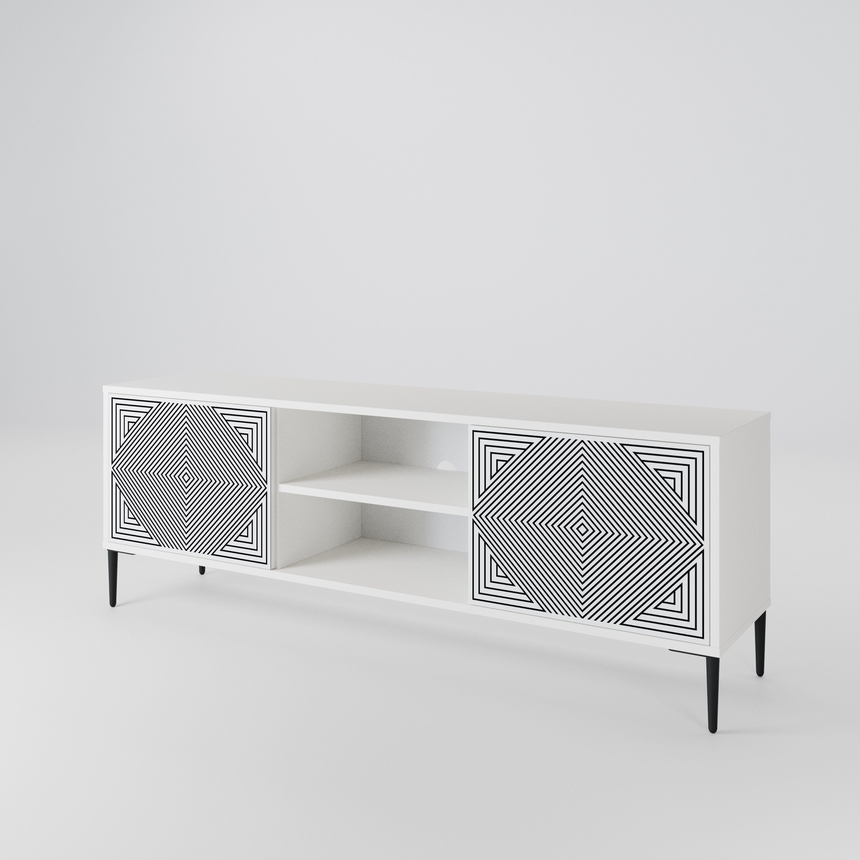 POLYGON ILLUSION 2-Door TV Cabinet