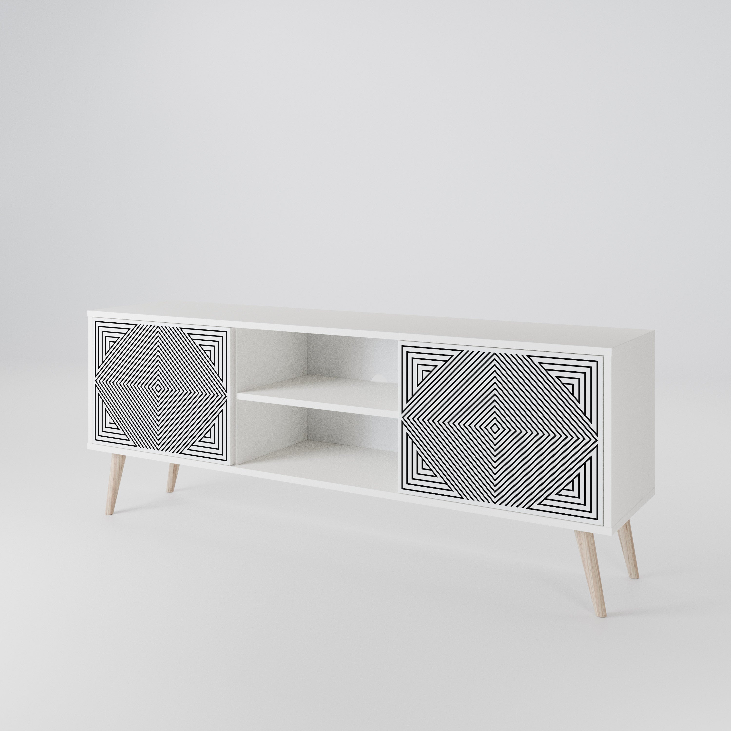 POLYGON ILLUSION 2-Door TV Cabinet