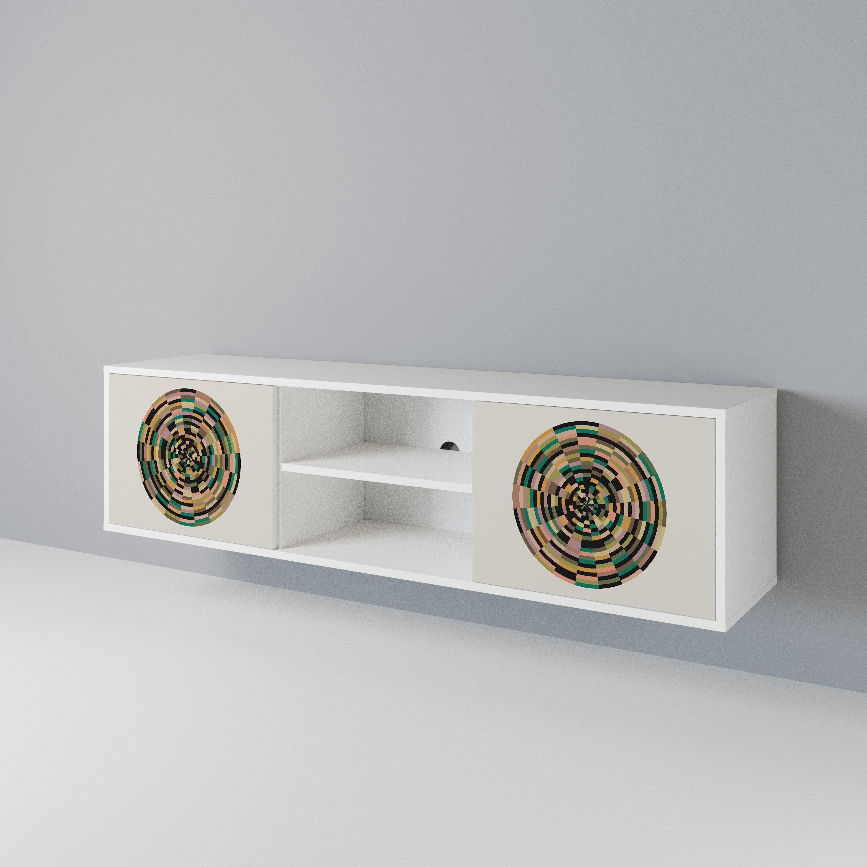GREEN CIRCLES 2-Door TV Cabinet