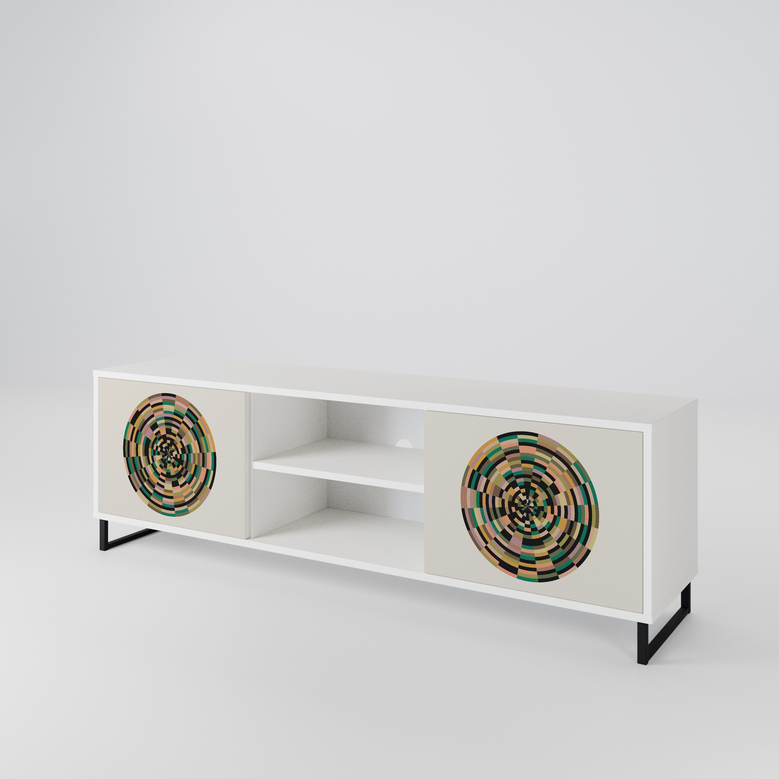 GREEN CIRCLES 2-Door TV Cabinet