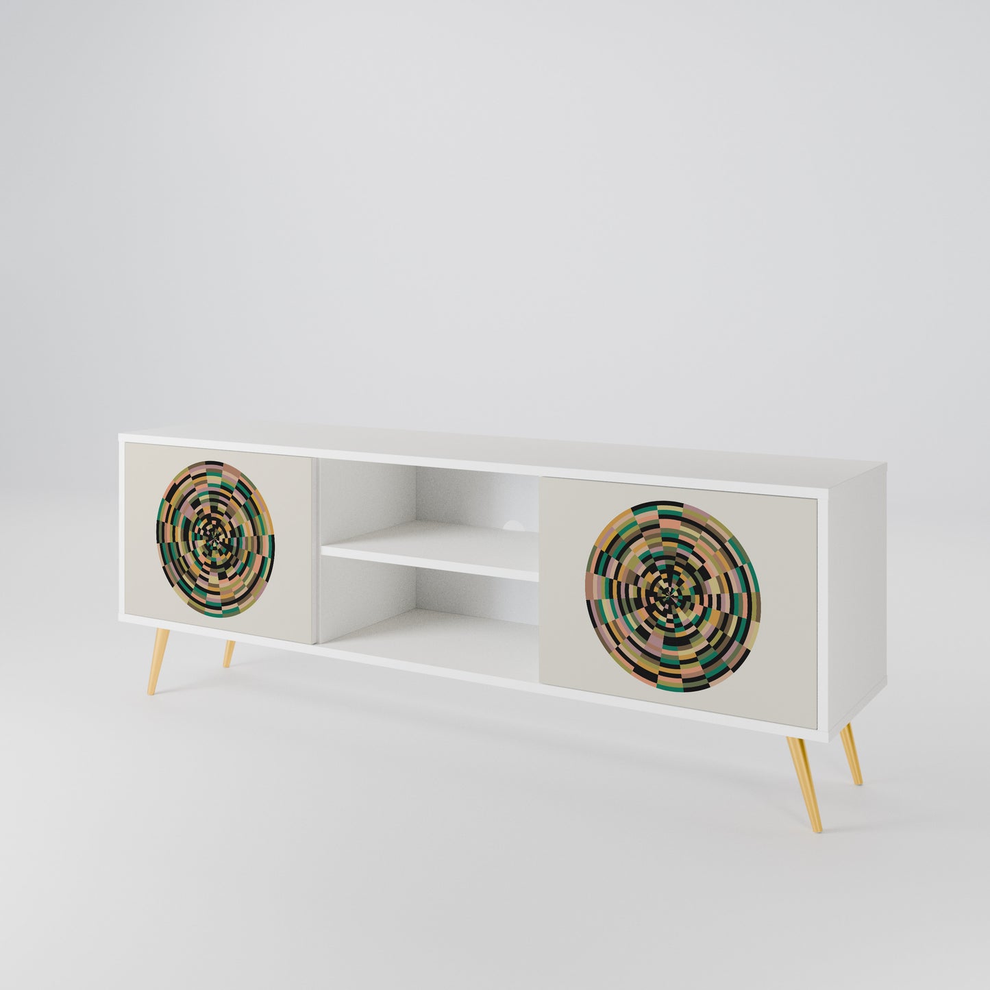 GREEN CIRCLES 2-Door TV Cabinet