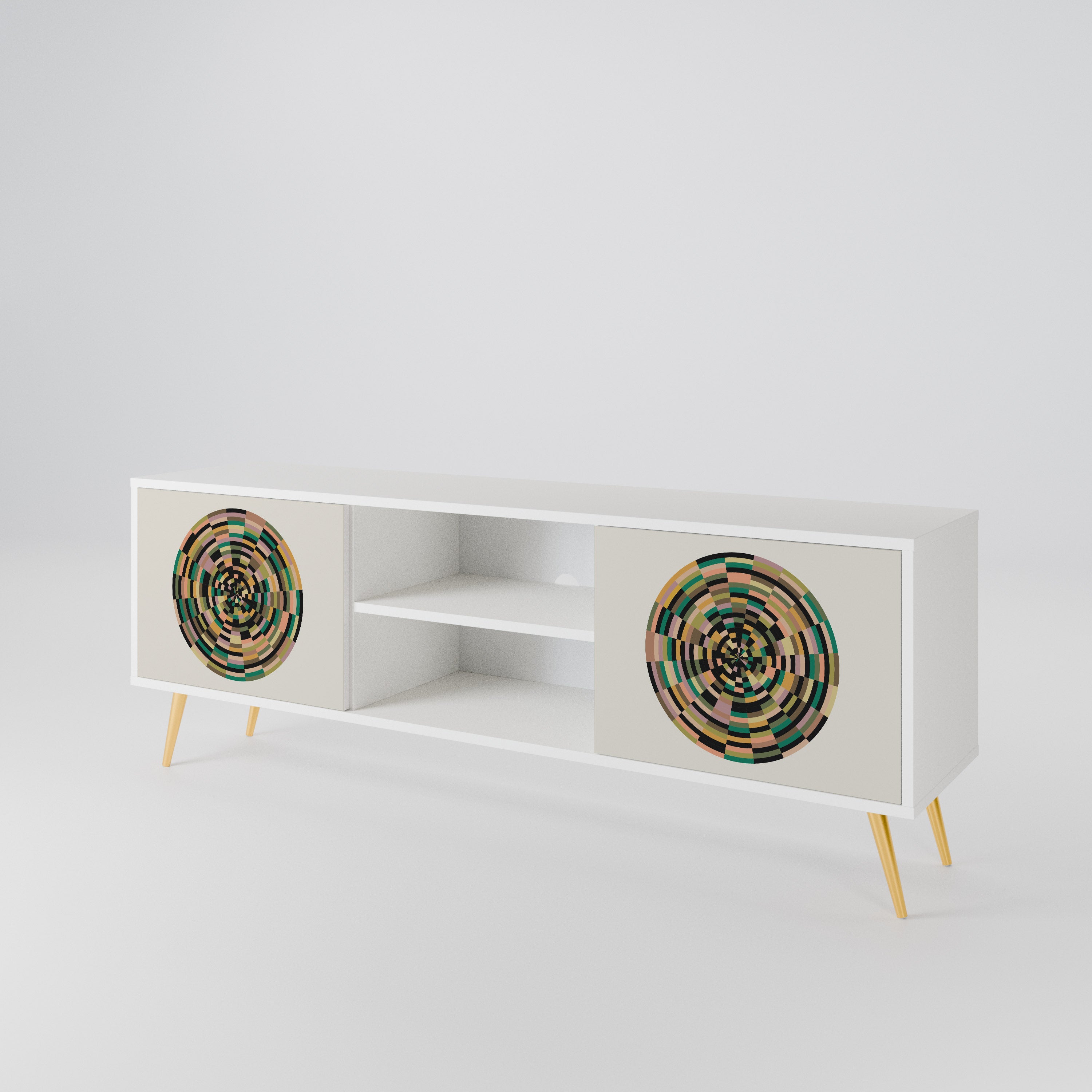 GREEN CIRCLES 2-Door TV Cabinet