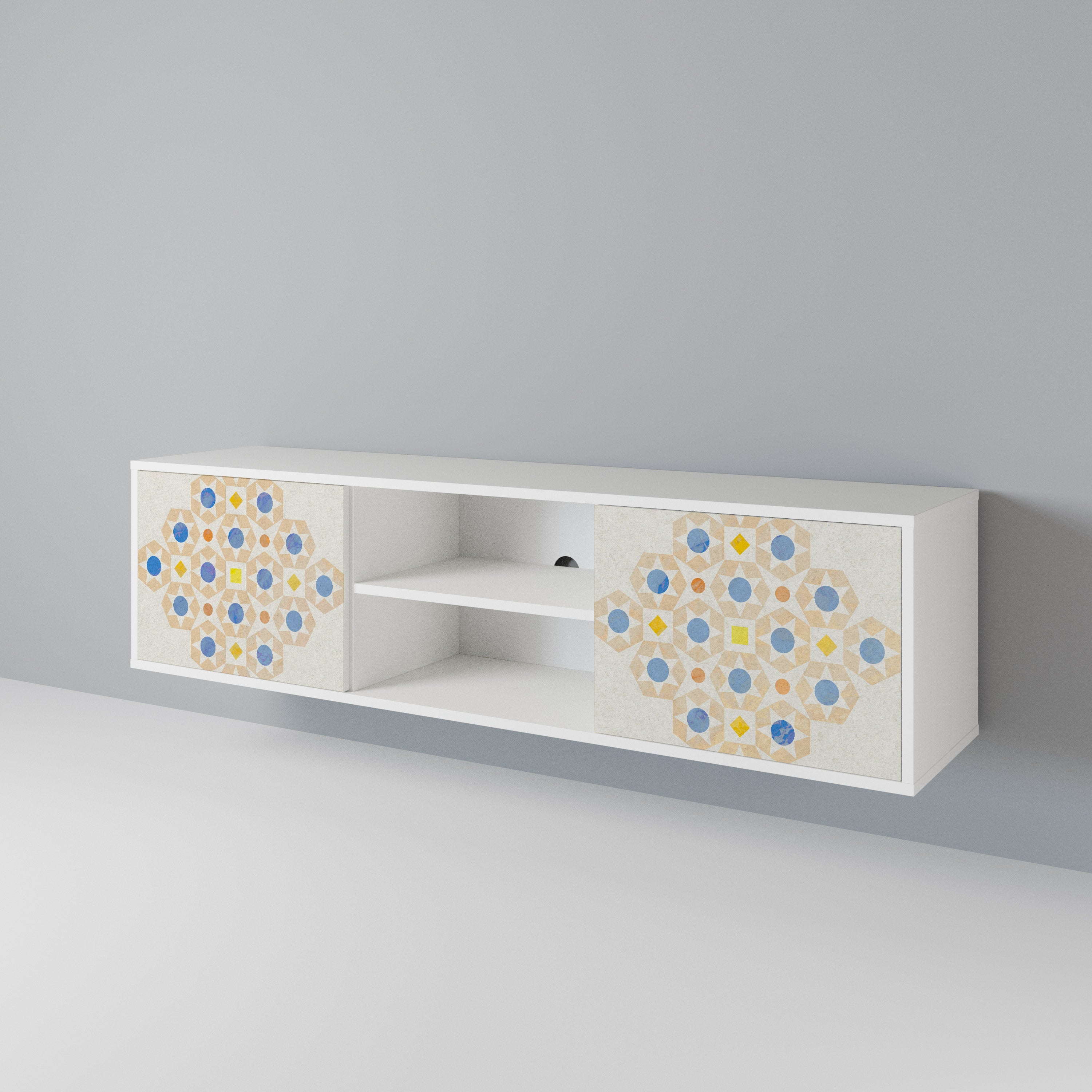 PATTERNED PRISM 2-Door TV Cabinet