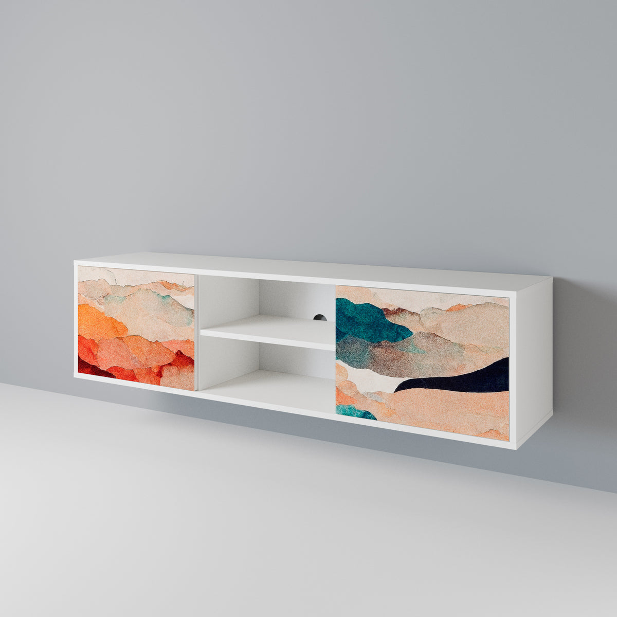 ABSTRACT LANDSCAPE 2-Door TV Cabinet