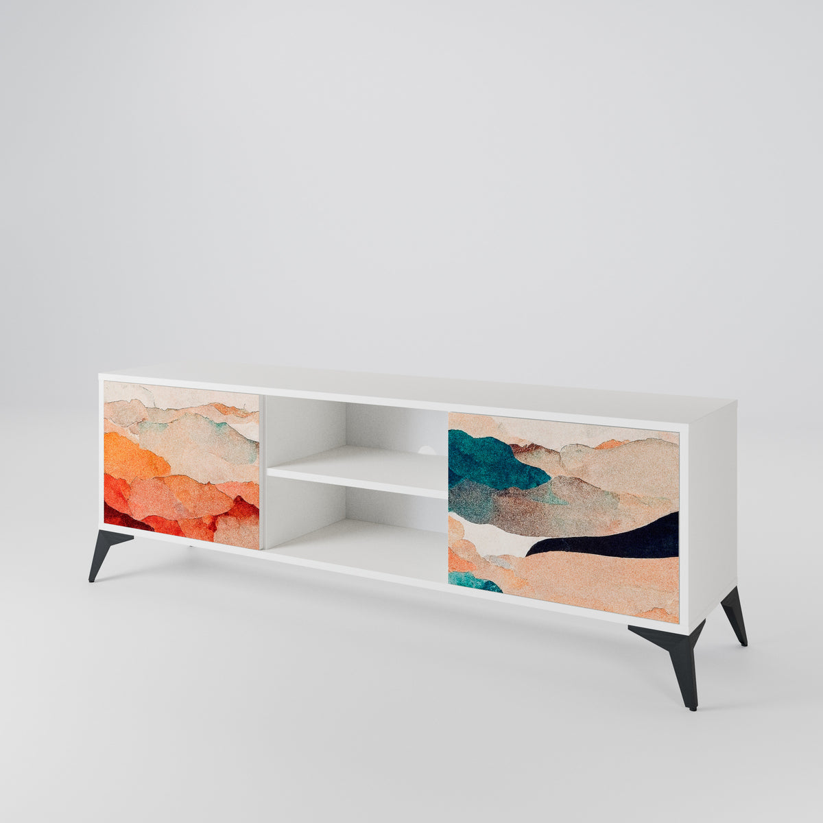 ABSTRACT LANDSCAPE 2-Door TV Cabinet