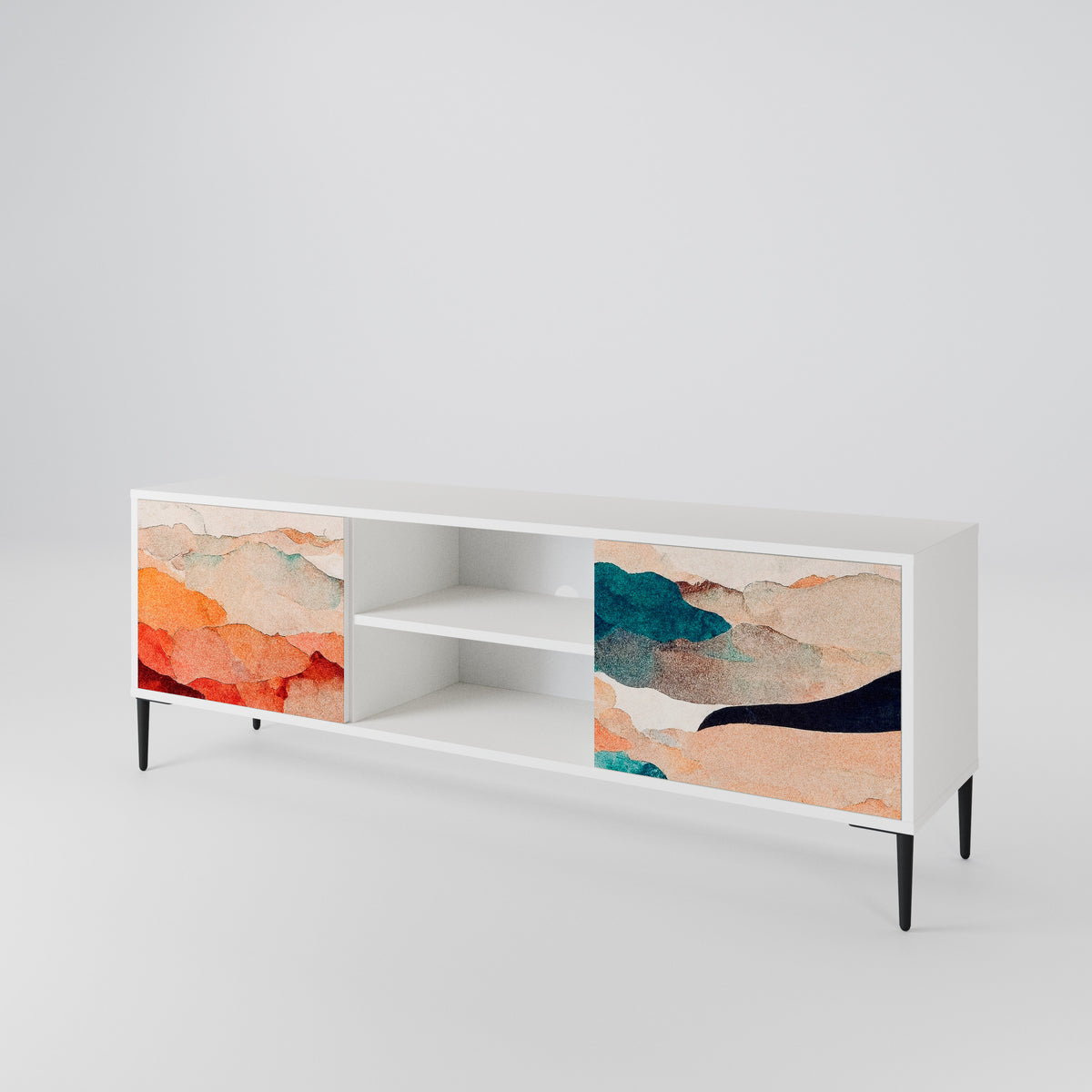 ABSTRACT LANDSCAPE 2-Door TV Cabinet