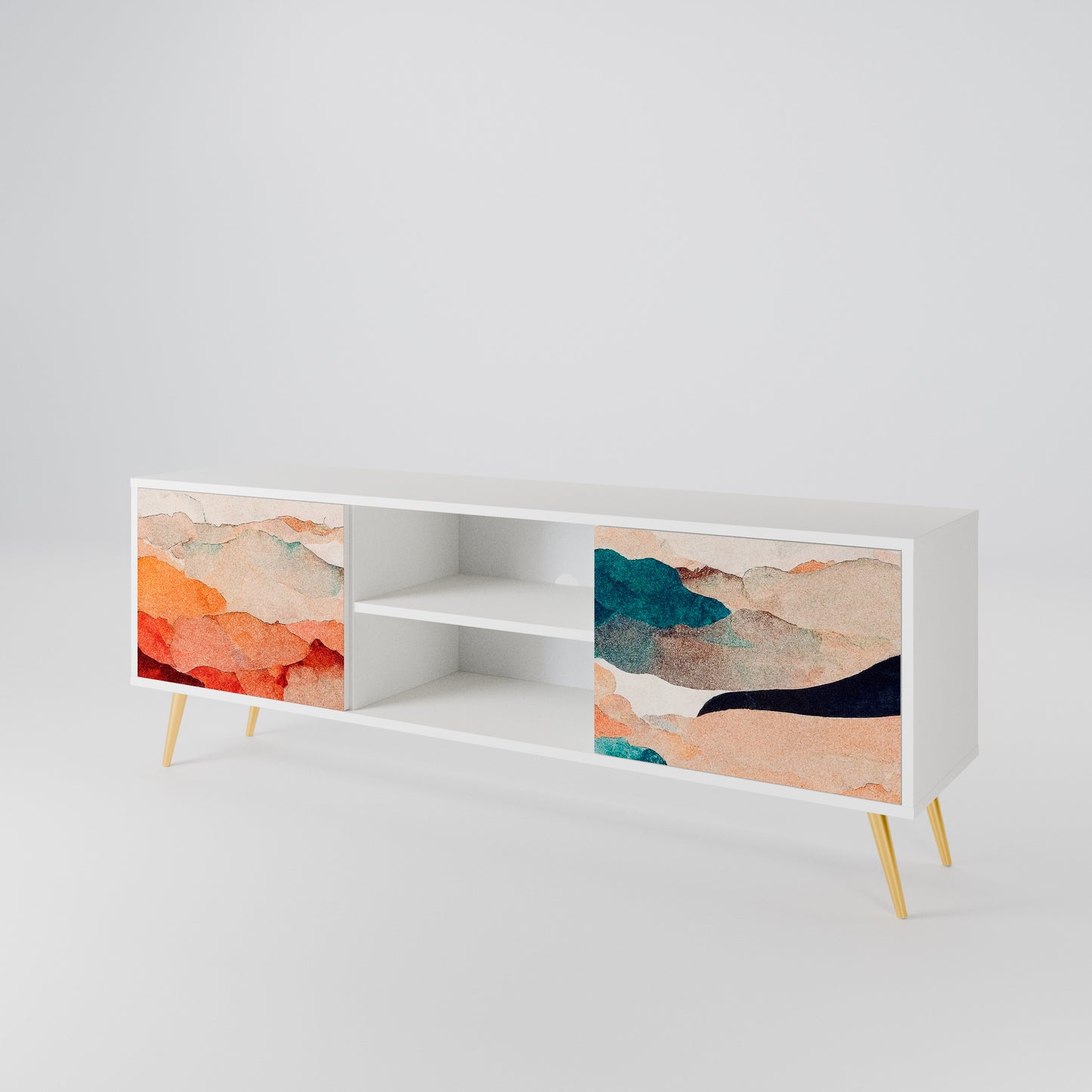 ABSTRACT LANDSCAPE 2-Door TV Cabinet
