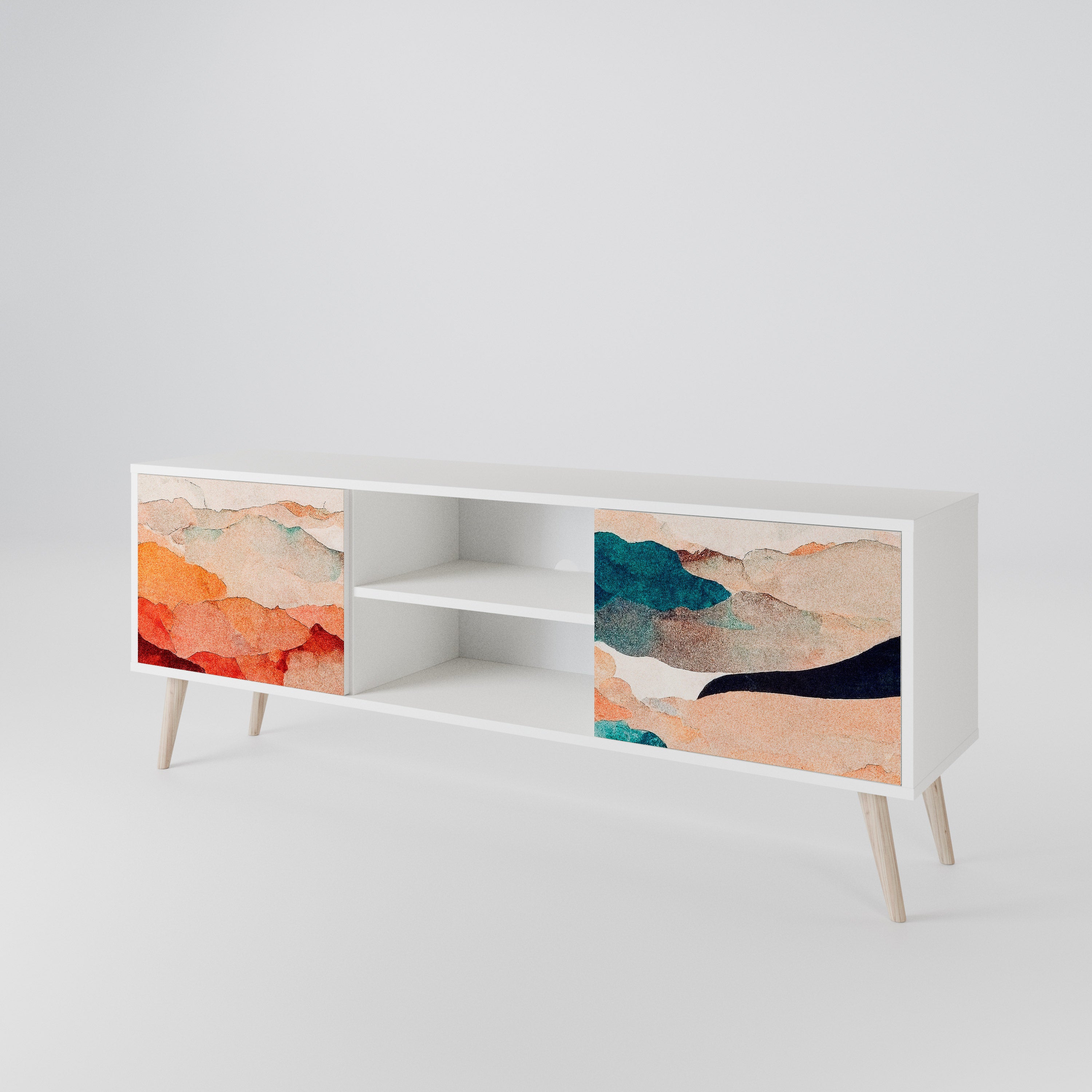 ABSTRACT LANDSCAPE 2-Door TV Cabinet