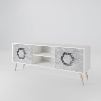 HEXAGONAL FIGURES 2-Door TV Cabinet