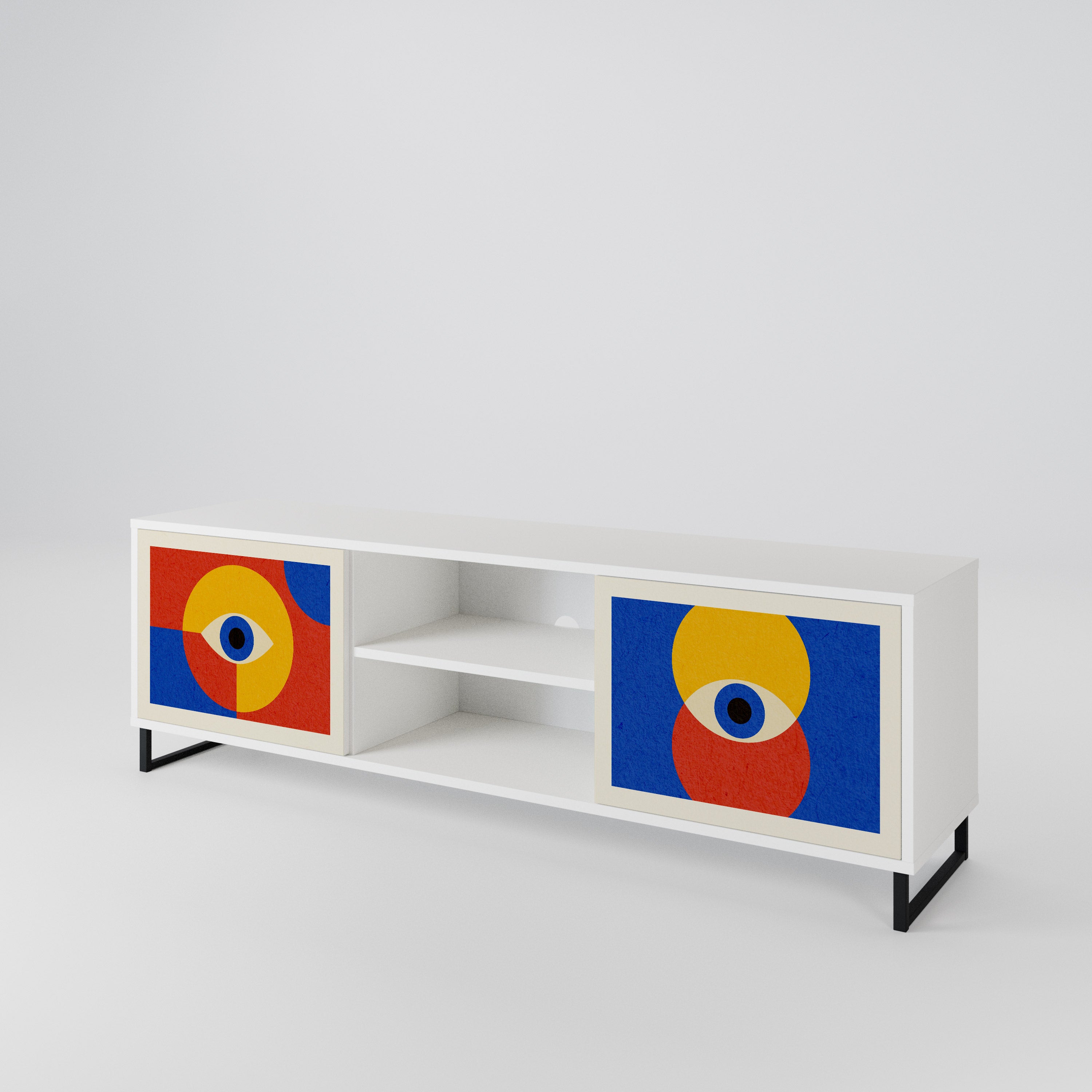 GEOMETRIC EYES 2-Door TV Cabinet