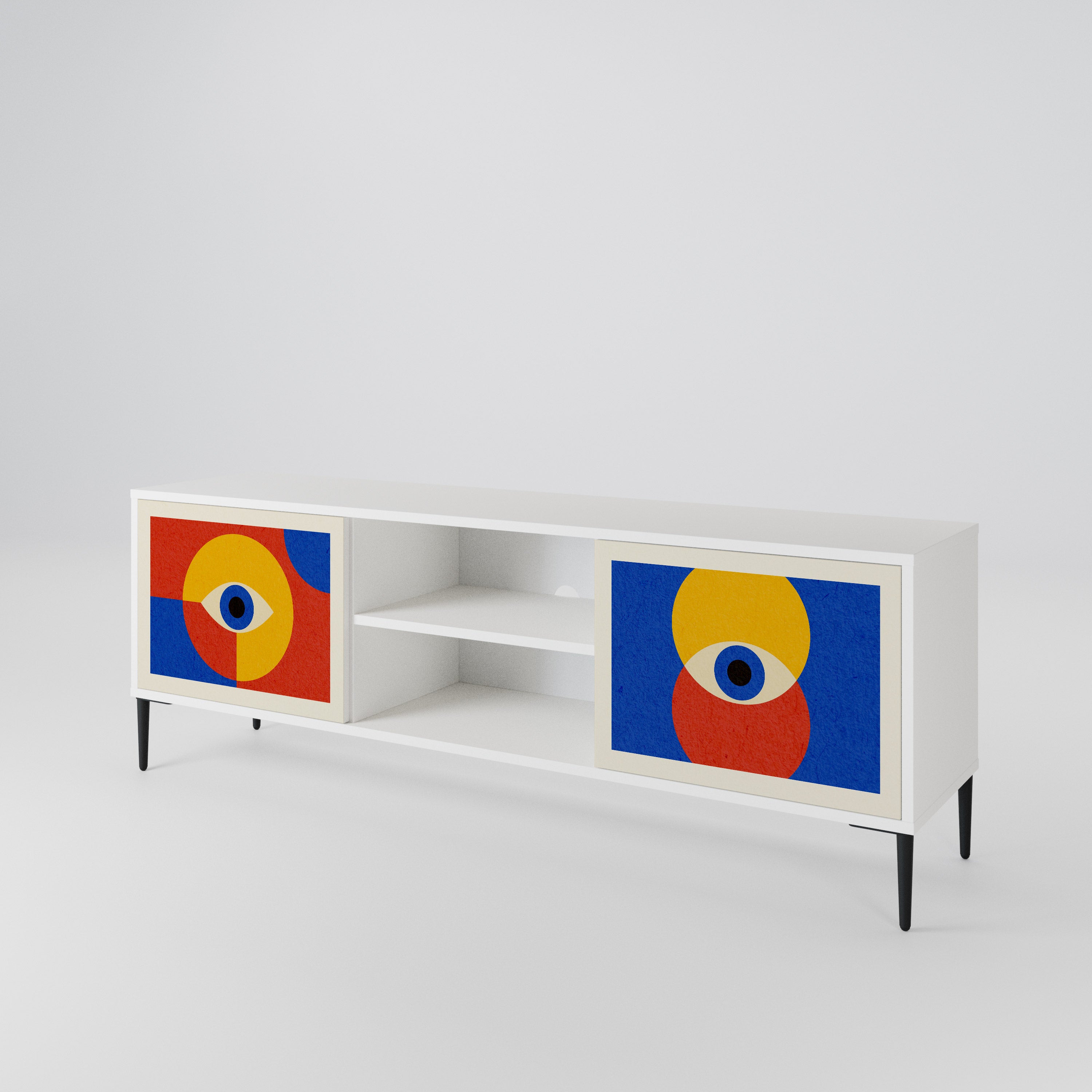 GEOMETRIC EYES 2-Door TV Cabinet