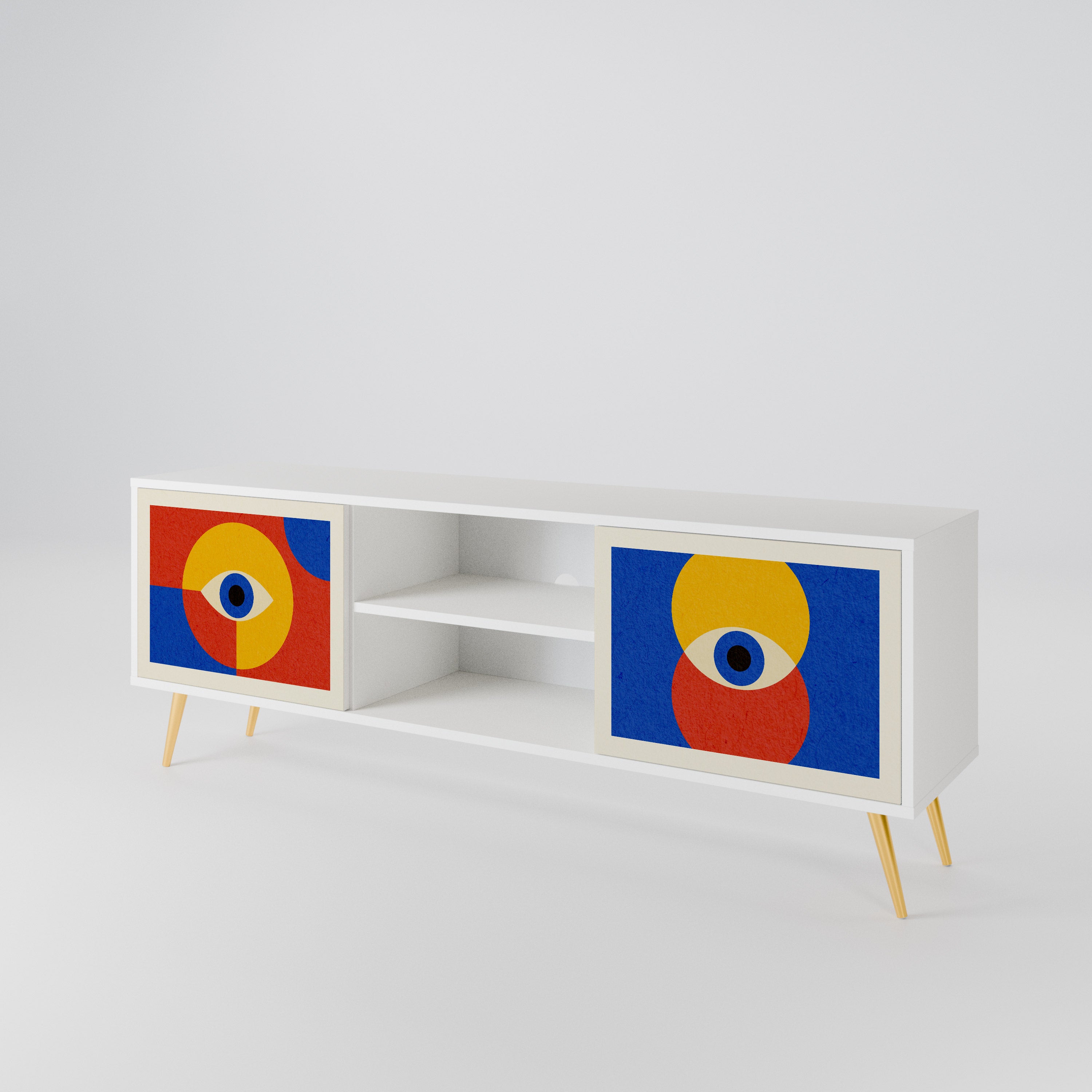 GEOMETRIC EYES 2-Door TV Cabinet