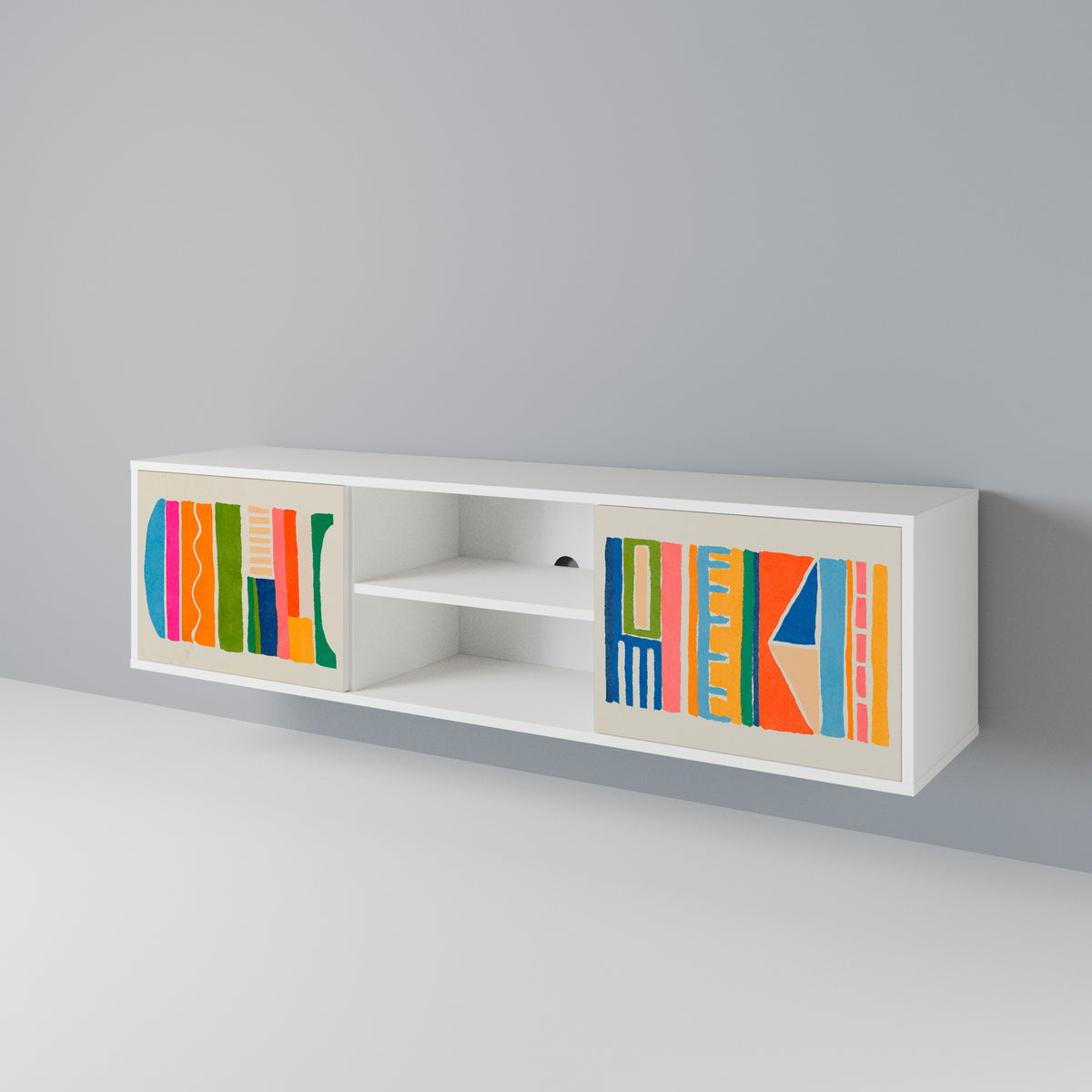 GEOMETRIC SHINE 2-Door TV Cabinet