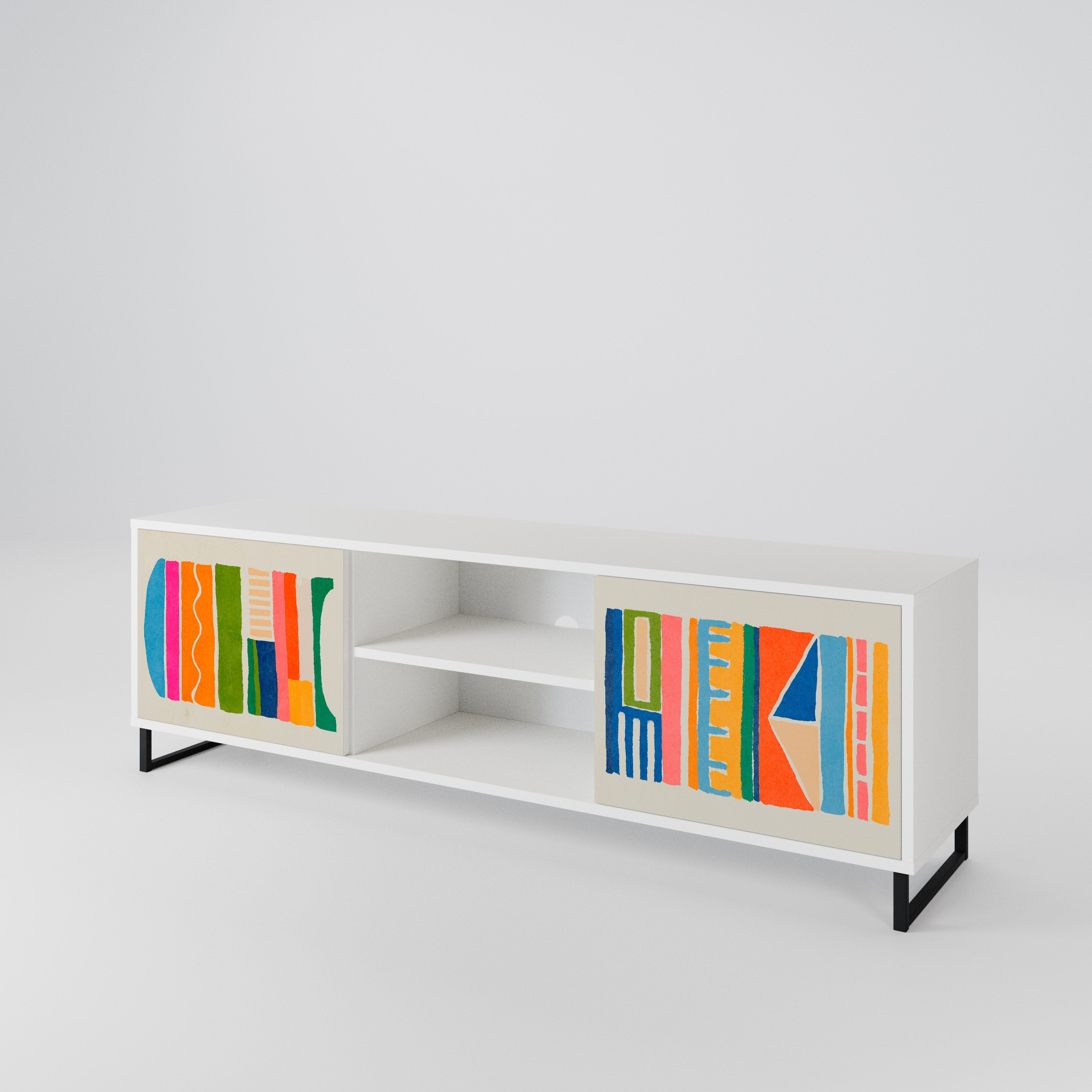 GEOMETRIC SHINE 2-Door TV Cabinet