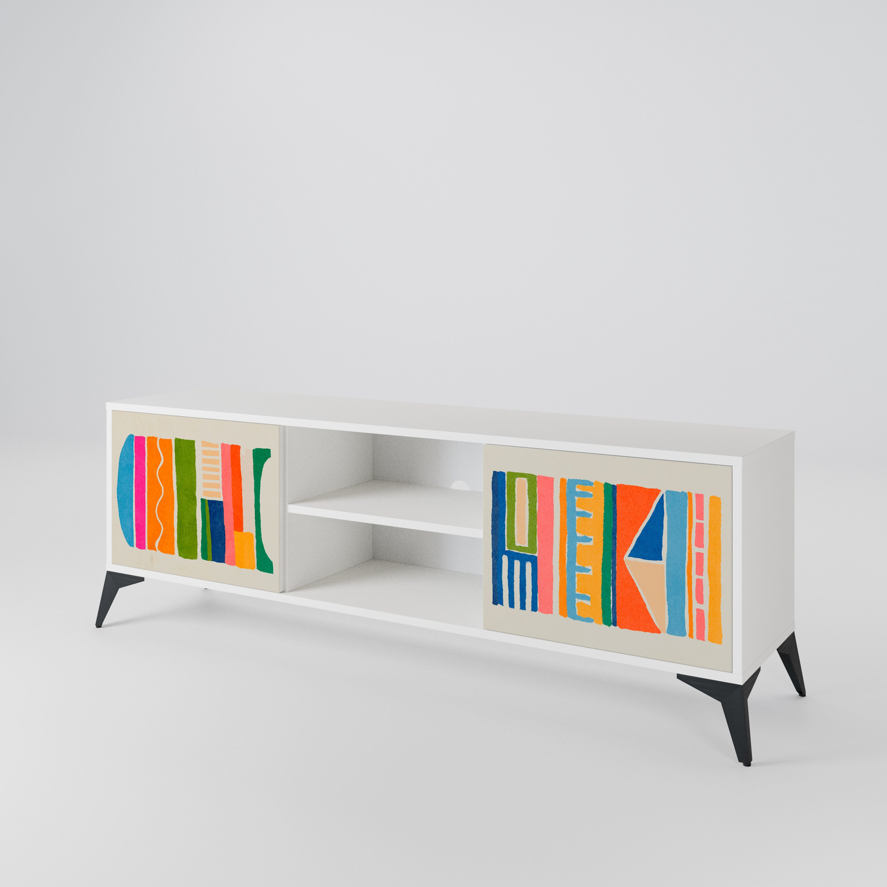 GEOMETRIC SHINE 2-Door TV Cabinet